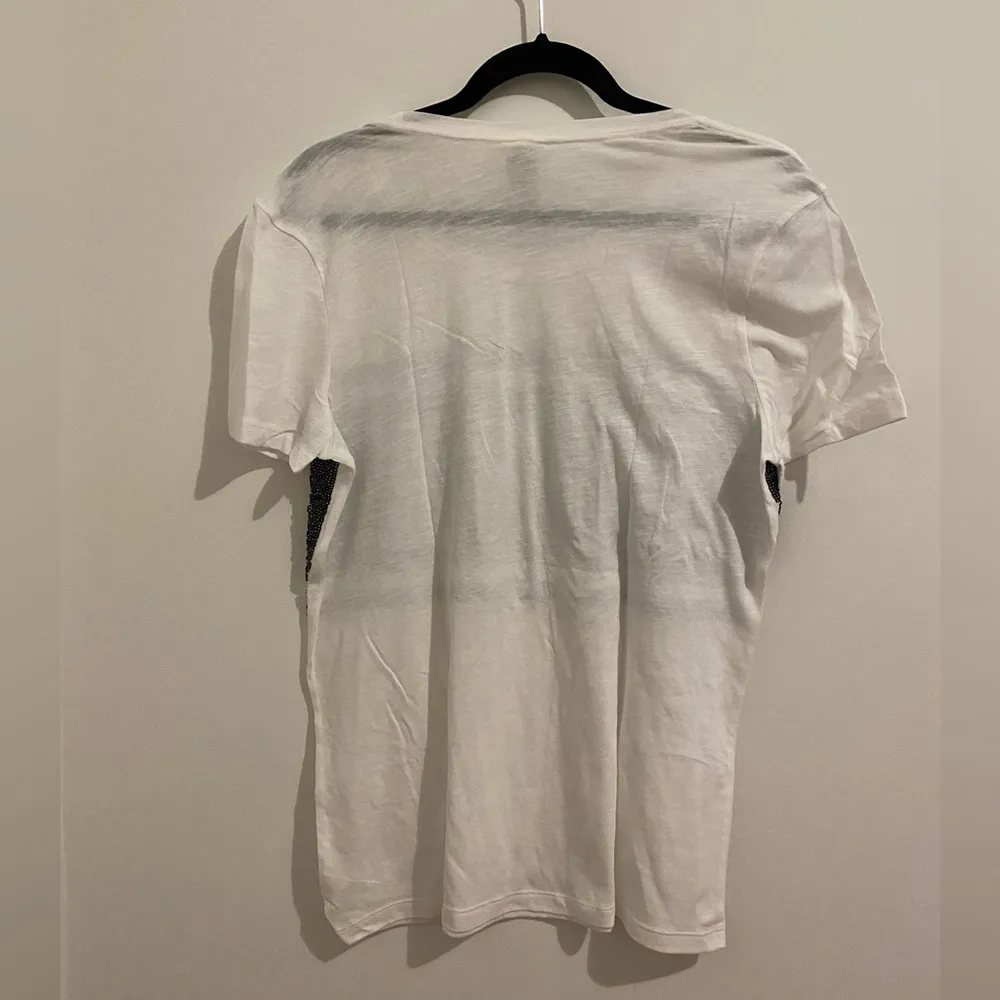 Victoria’s Secret Pink Black & White Sequin Logo T-Shirt Size L New W/O Tag - Image 7