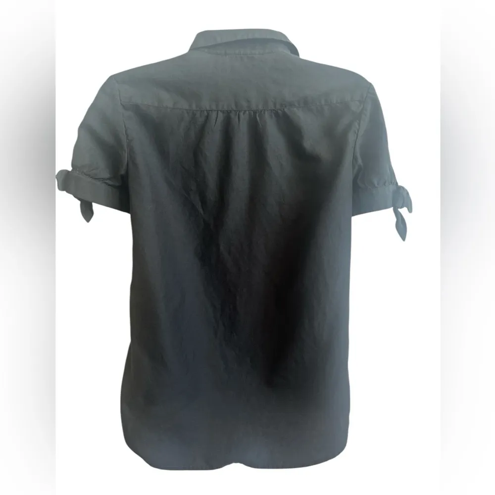 Kate Spade New York Black Silk Blend Button Front Blouse Size 4 - Image 4