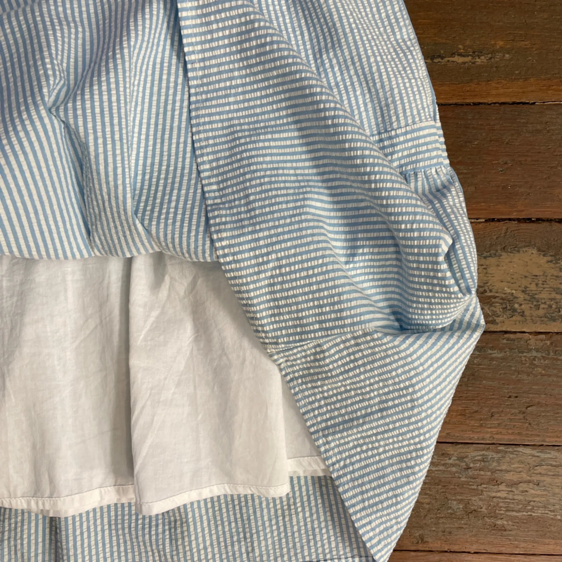 Southern Tide Evelyn Seersucker Tiered Blue & White Cotton Dress - Sz XS 💚🎀 - Image 13