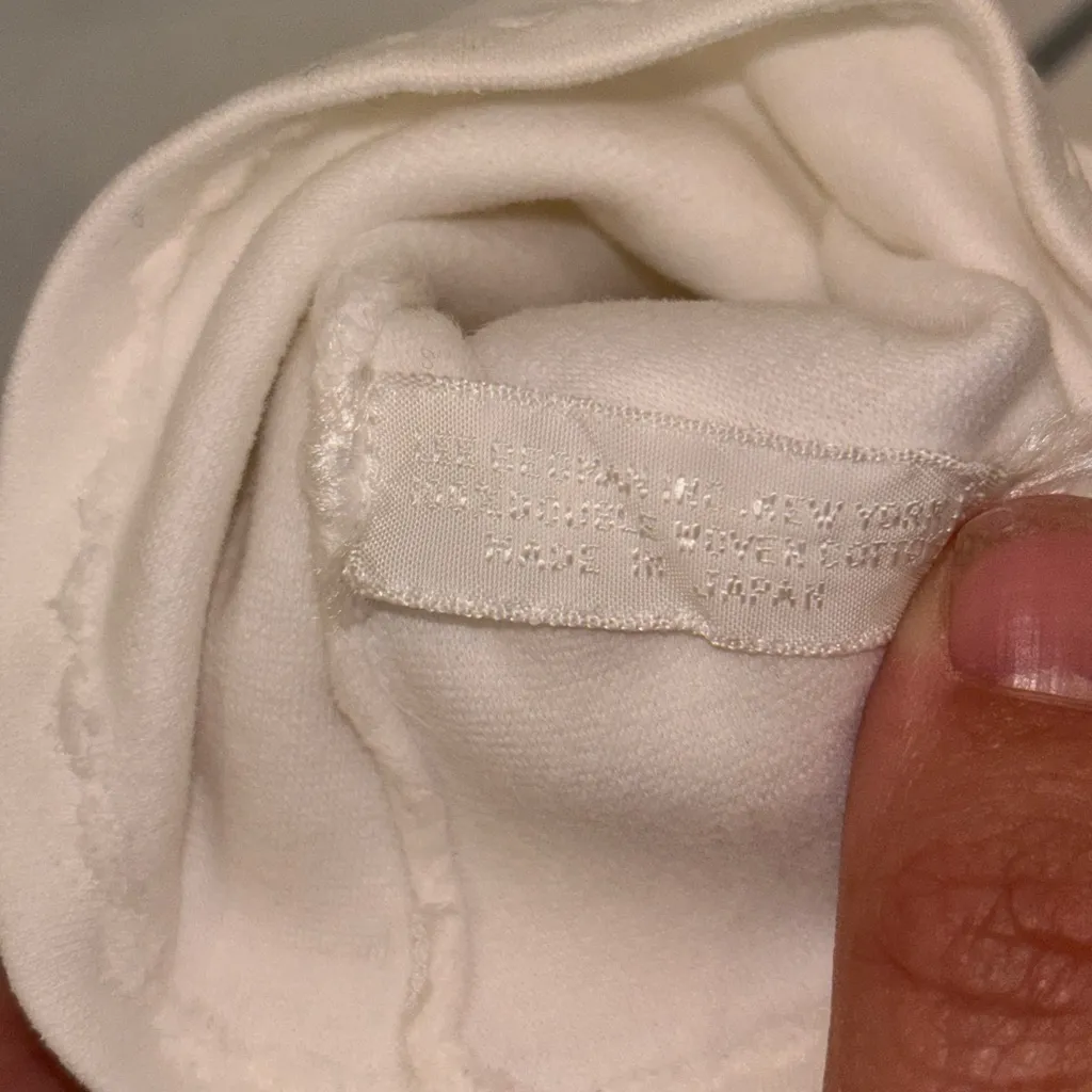 Vintage Double Woven Cotton Elegant White Gloves Made In Japan - Image 4