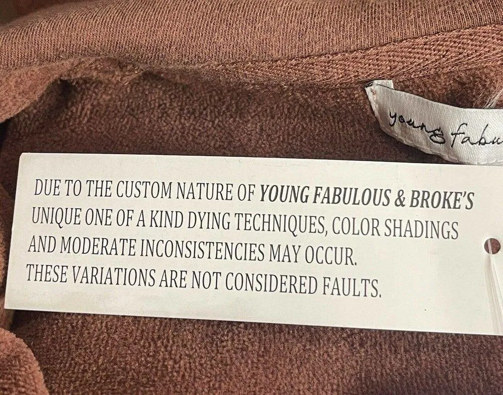 Young Fabulous & Broke Anthropology Small Cropped Jacket Velour Full-Zip Hooded - Image 6