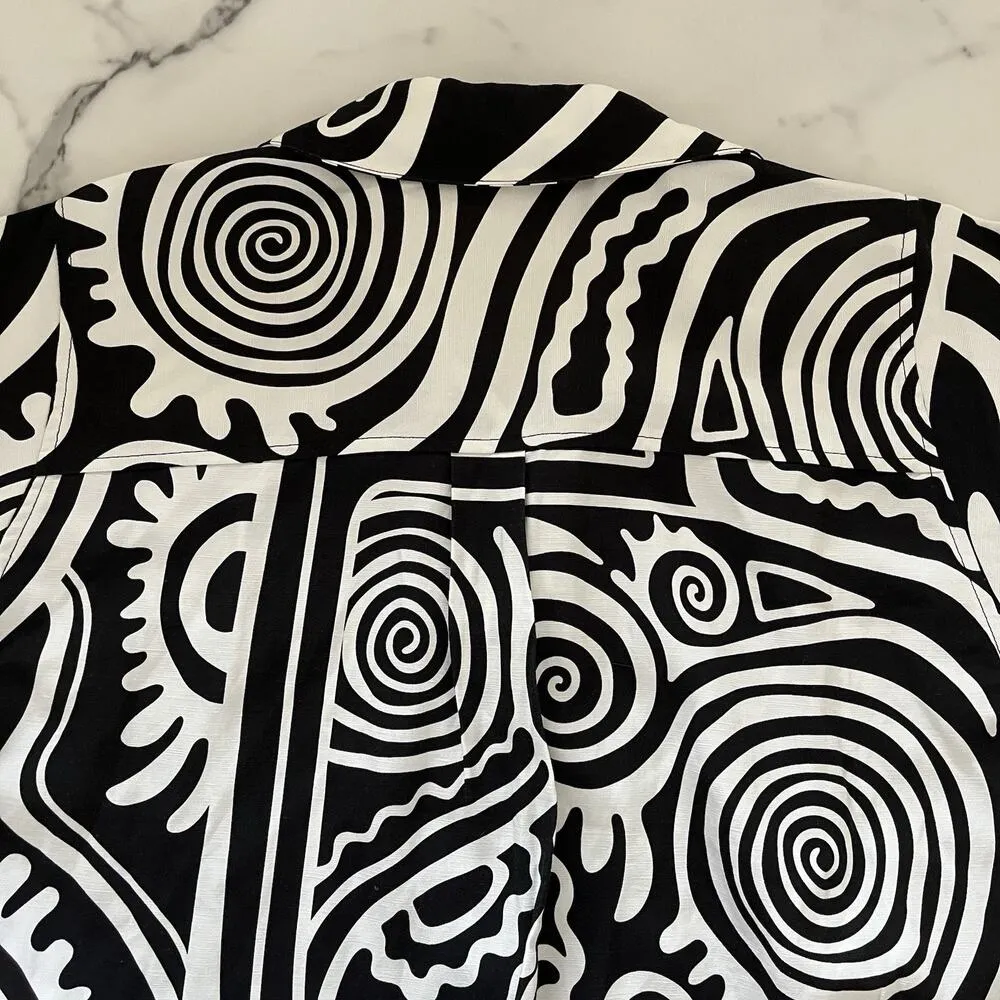 Mara Hoffman Abbie kaftan Shirt dress Sz XXS Linen Blend Cover Up Lagenlook - Image 7