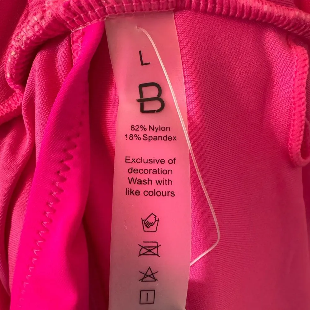 Blooming Jelly Womens One Piece Swimsuit Tummy Control Pink Magenta L NWT Size L - Image 4