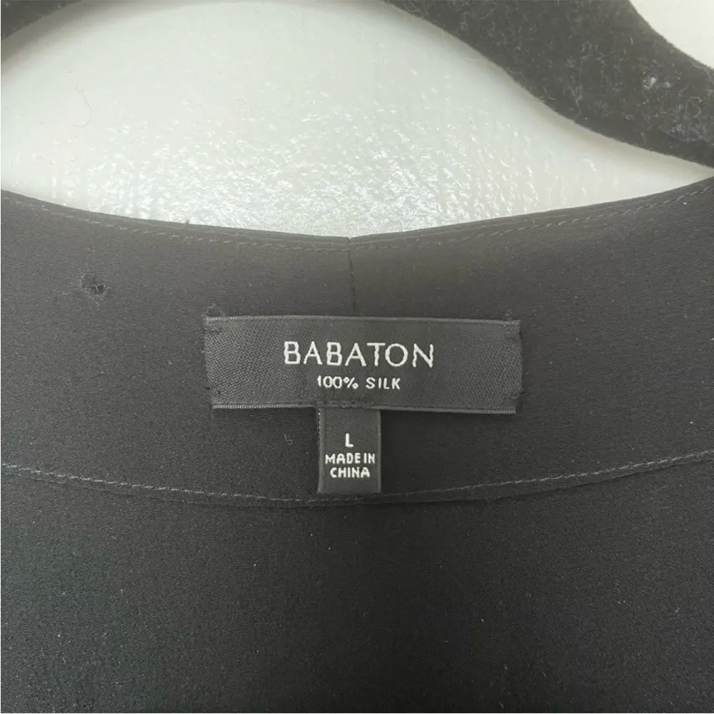 Babaton black silk jumpsuit L - Image 4