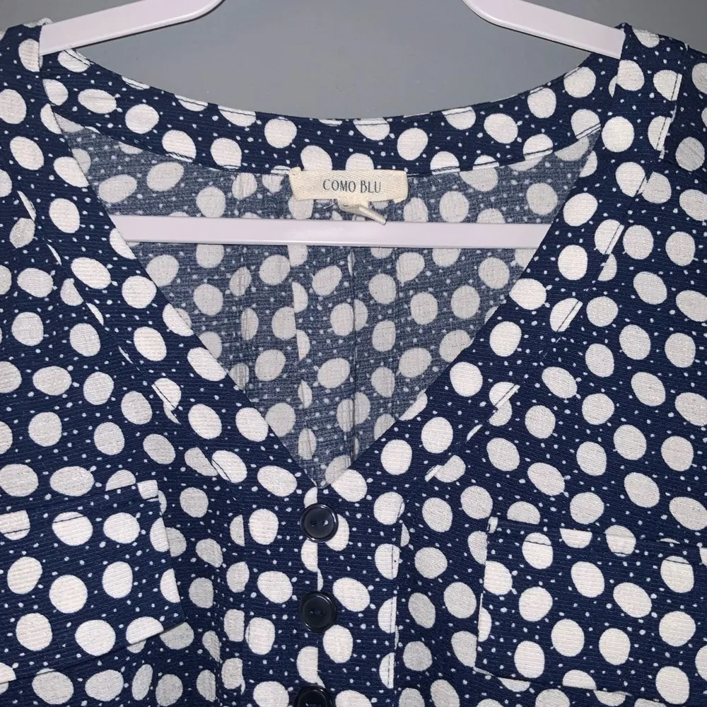 Como Blu Blue & White Polka Dot V - Image 6