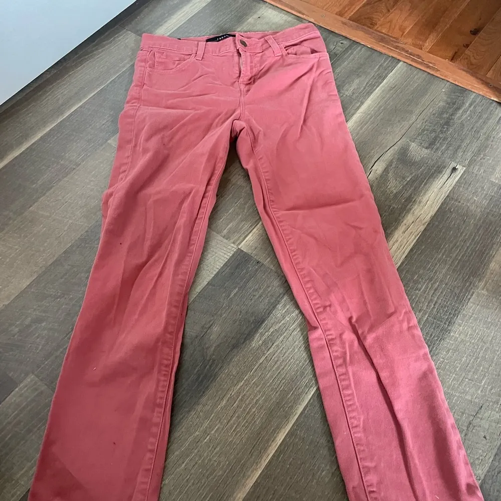 J‎ Brand Womens Coral 5 Pocket Button Closure Slim Skinny Pants Size 24 - Image 2