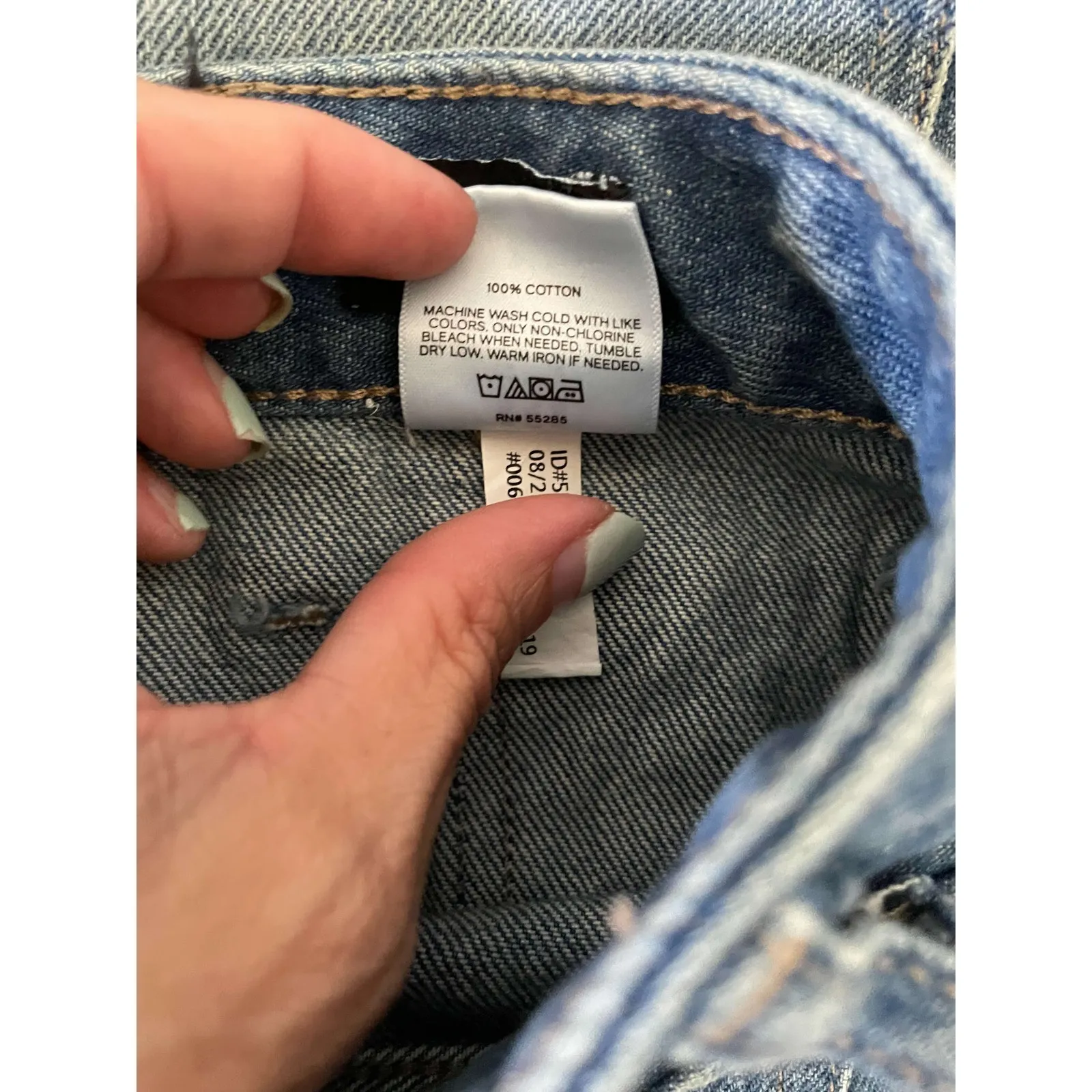 Express Button Fly Relaxed Straight High Rise Jeans Black Size 8 Short - Image 12