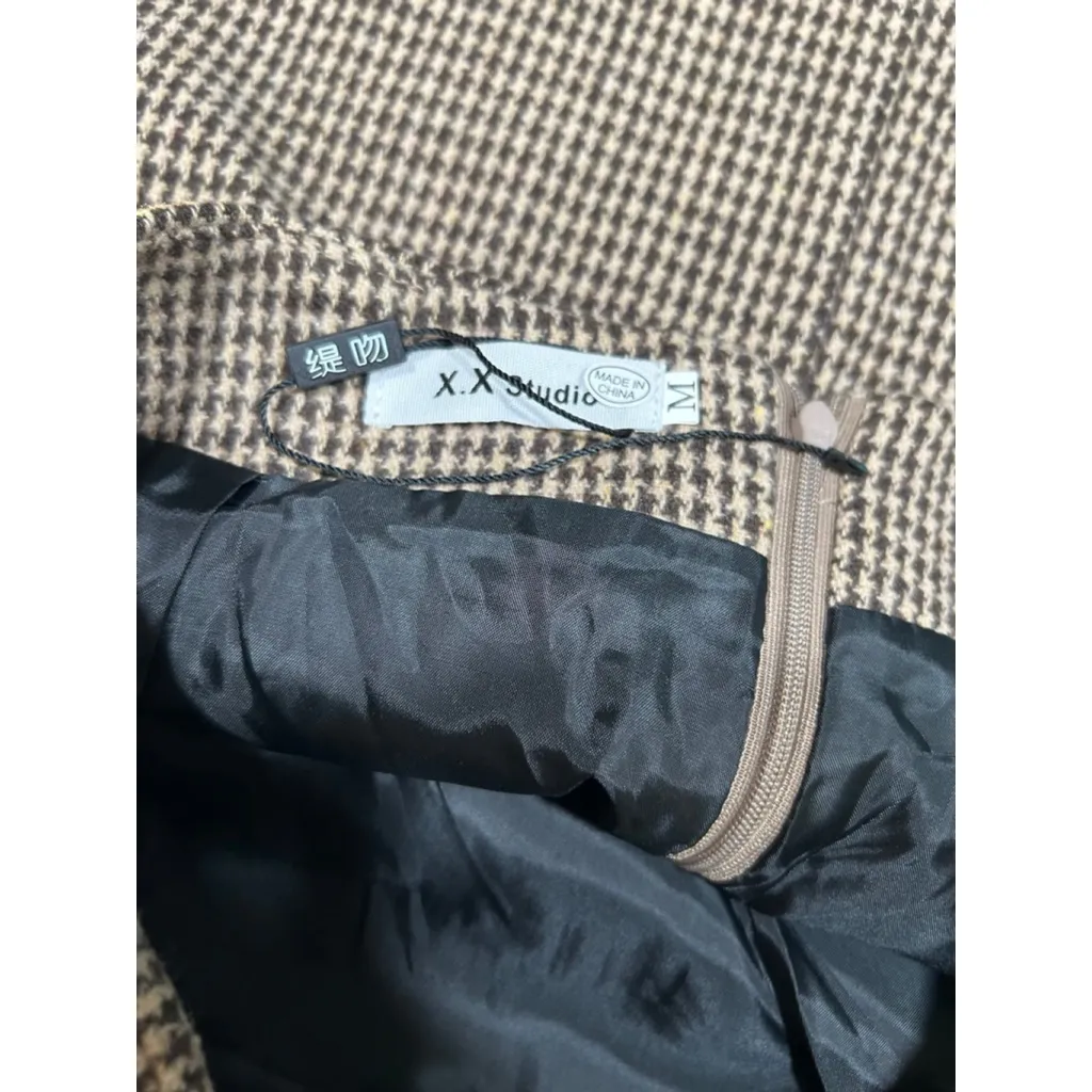 NEW Brown Tweed Winter Lined Midi Skirt 26” waist 0/2 - Image 5