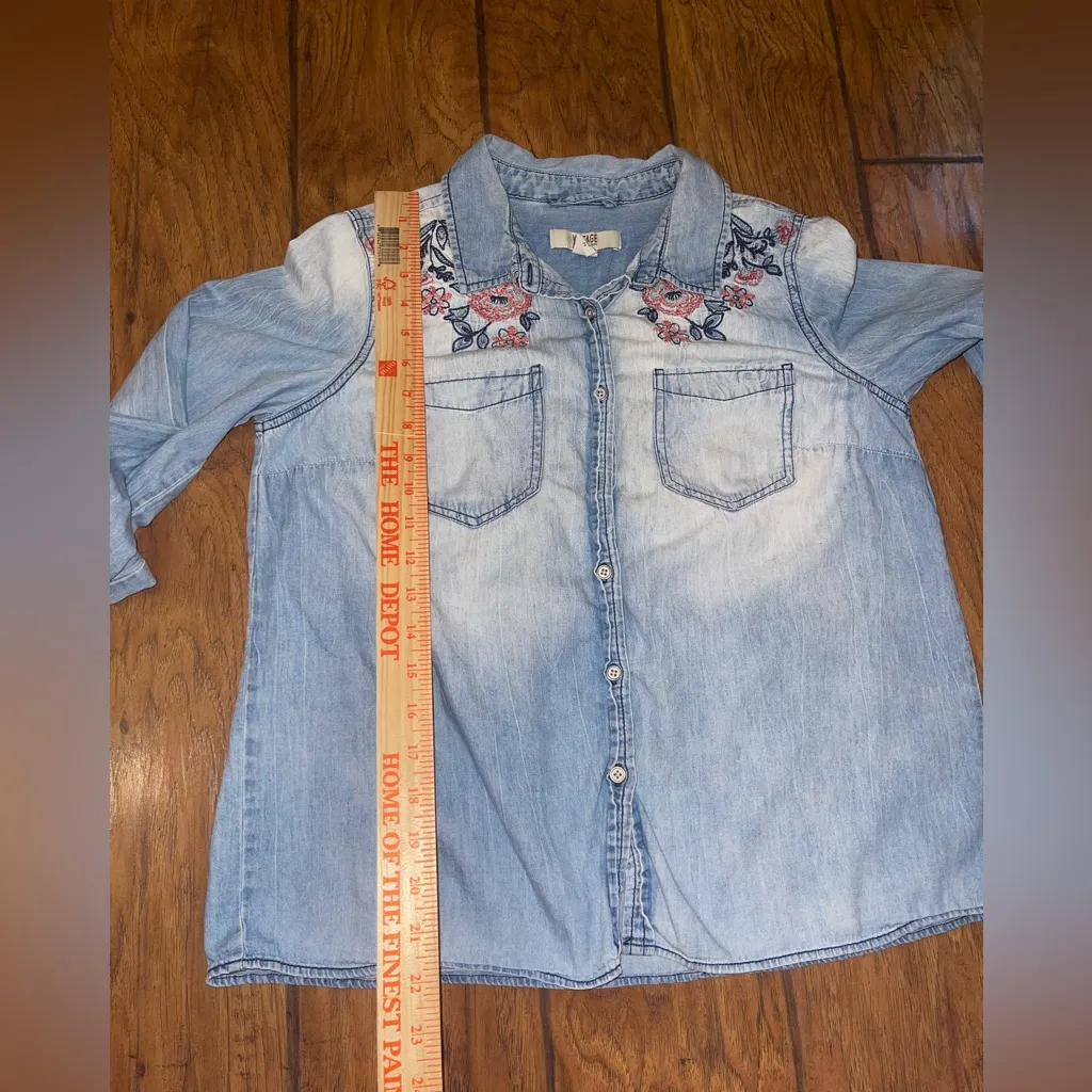 Embroidered Denim Button - Image 7