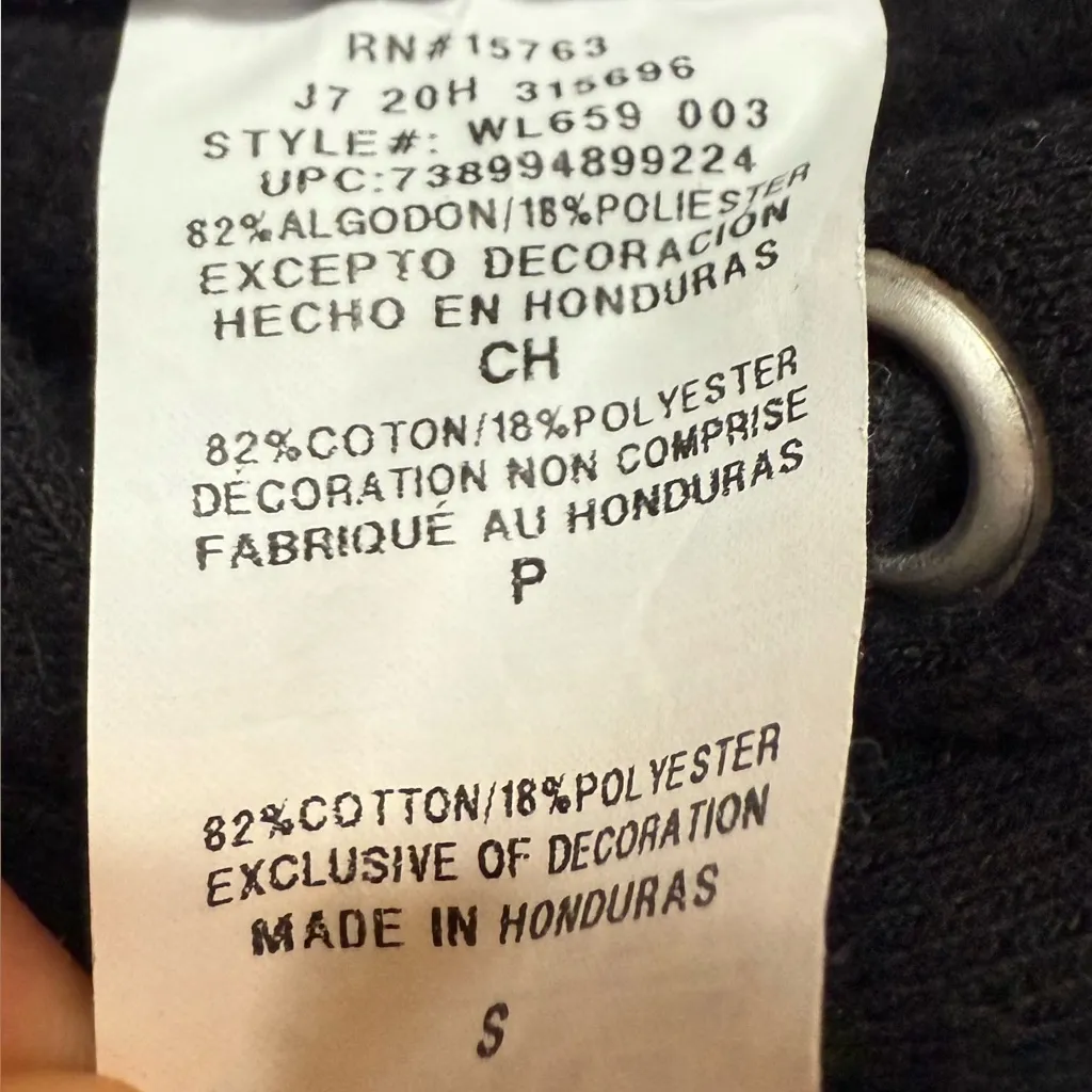 CHAMPION Reverse Weave Cropped Hoodie Black Small - Image 8