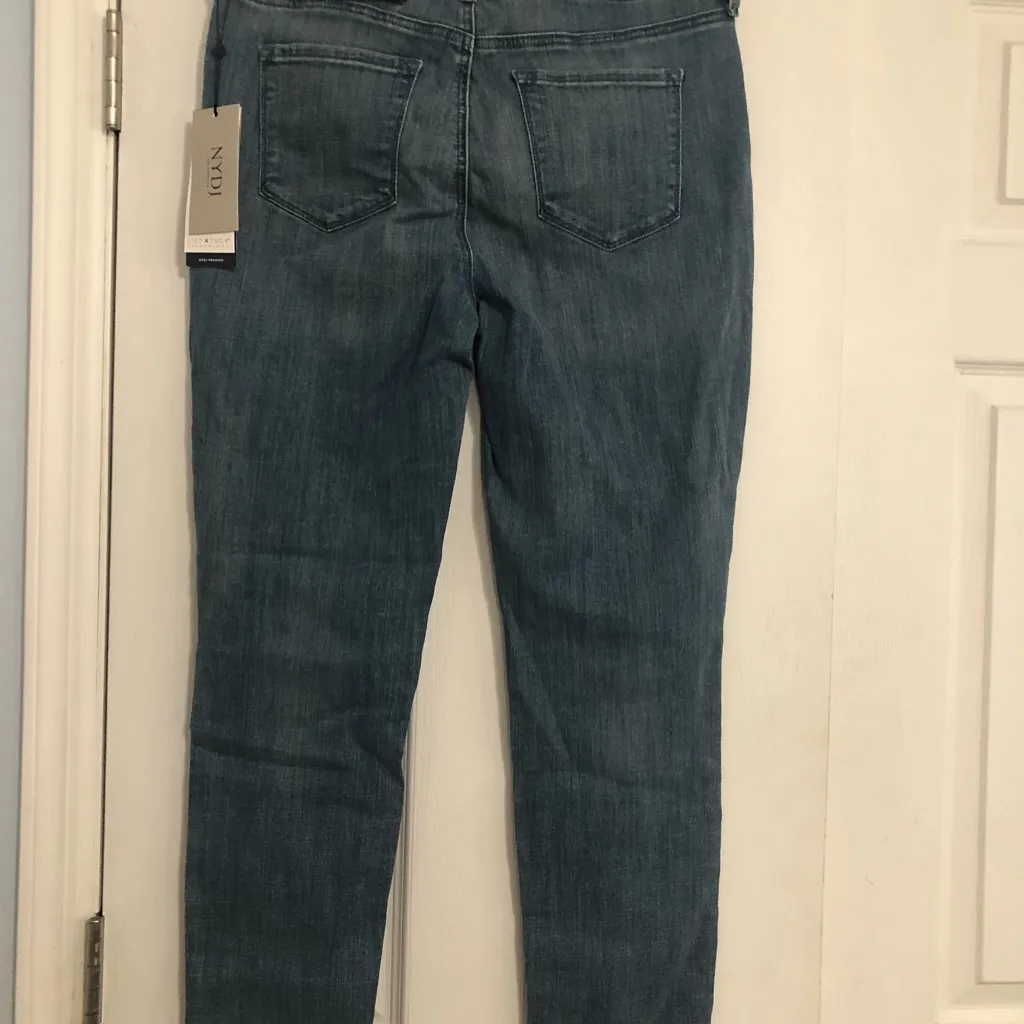 NYDJ new Skinny Legging Women's Jeans ripped knee size 10 lift tuck technology - Image 10