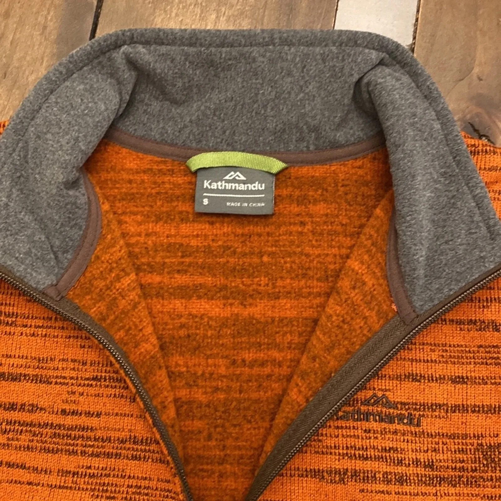 Kathmandu Atica200 Womens Small Orange Full Zip Knit Jacket Winter - Image 2