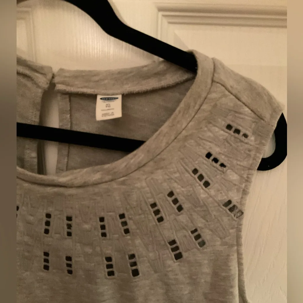 Gray Cutout Neckline Sleeveless Dress, XL - Image 2