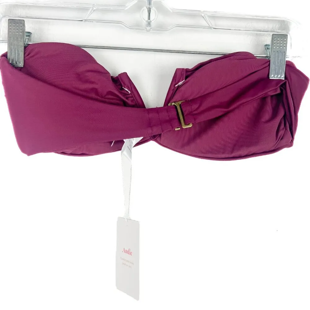 NWT Andie Swim The Scala Top Flat in Plum Purple Size Medium M NEW - Image 5