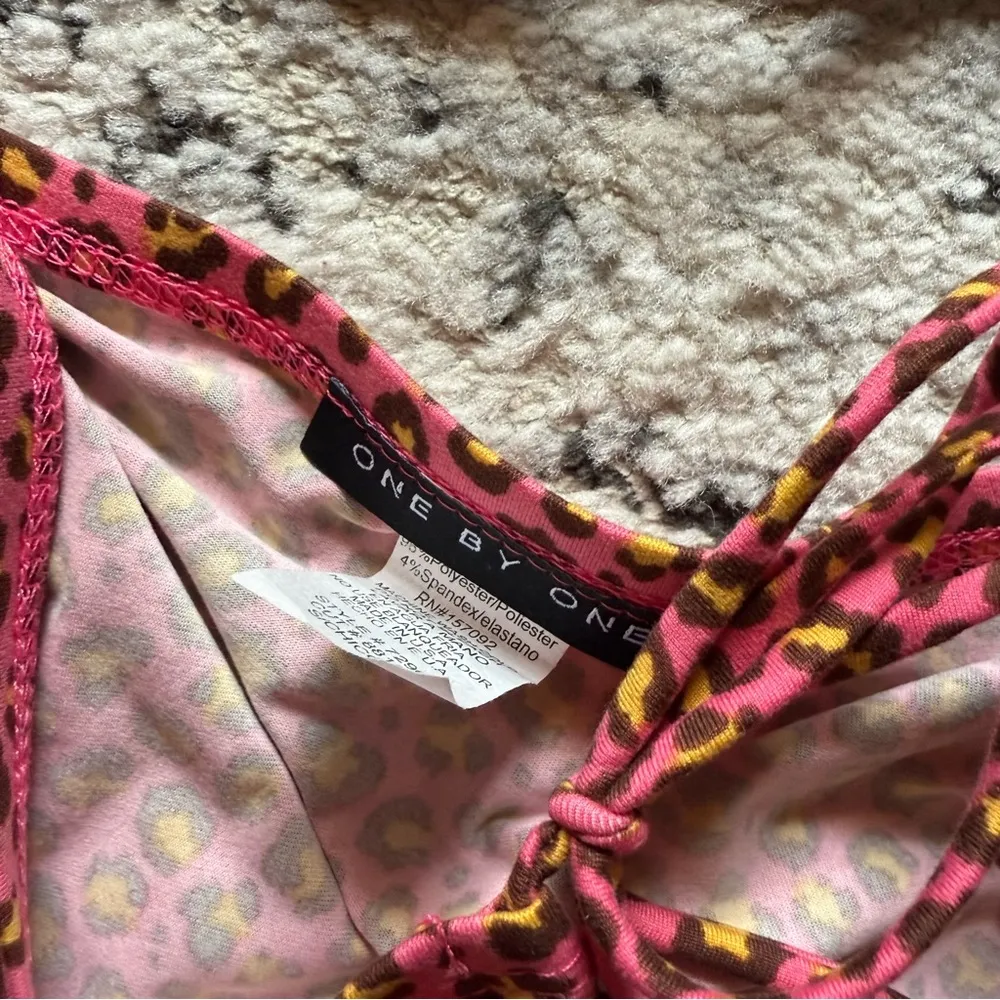 Leopard Print Halter Skirt Set Pink - Image 6