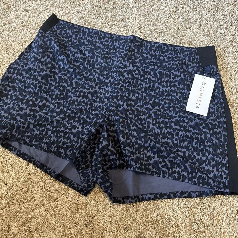 Athleta Brooklyn Printed Short Size 20 Allure NavyQuick Dry Pockets NWT‎ - Image 2