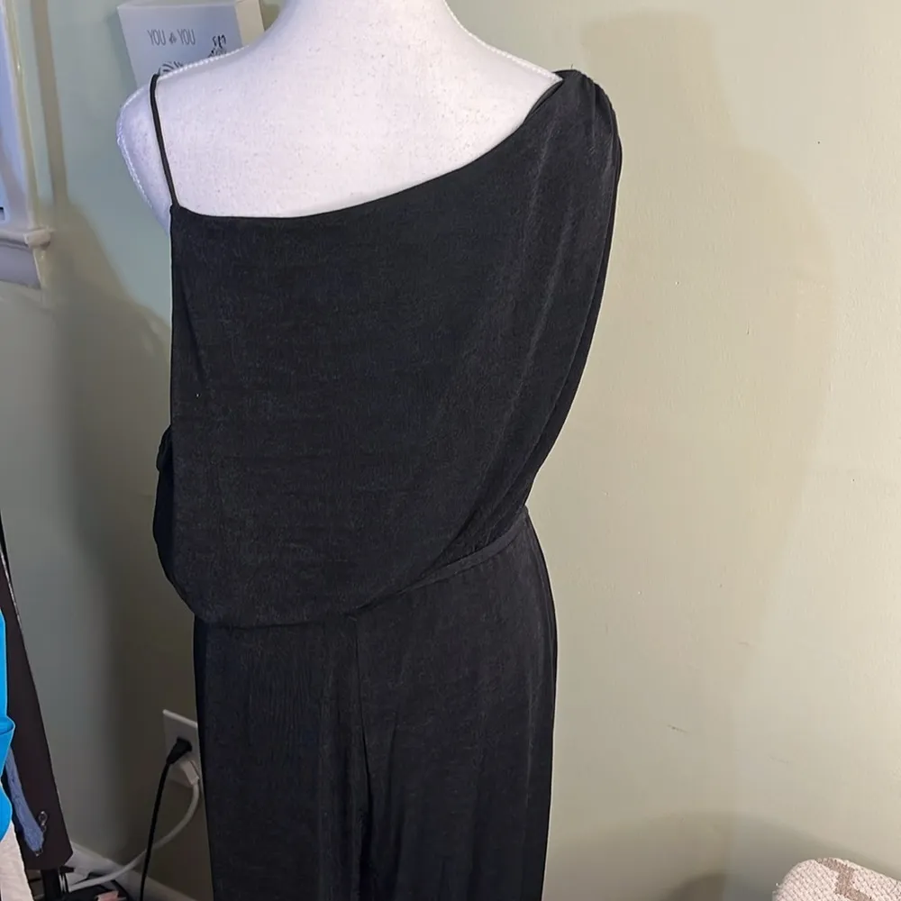 Misha Emer Blouson Jersey Black flare leg Jumpsuit Size 12 - Image 15