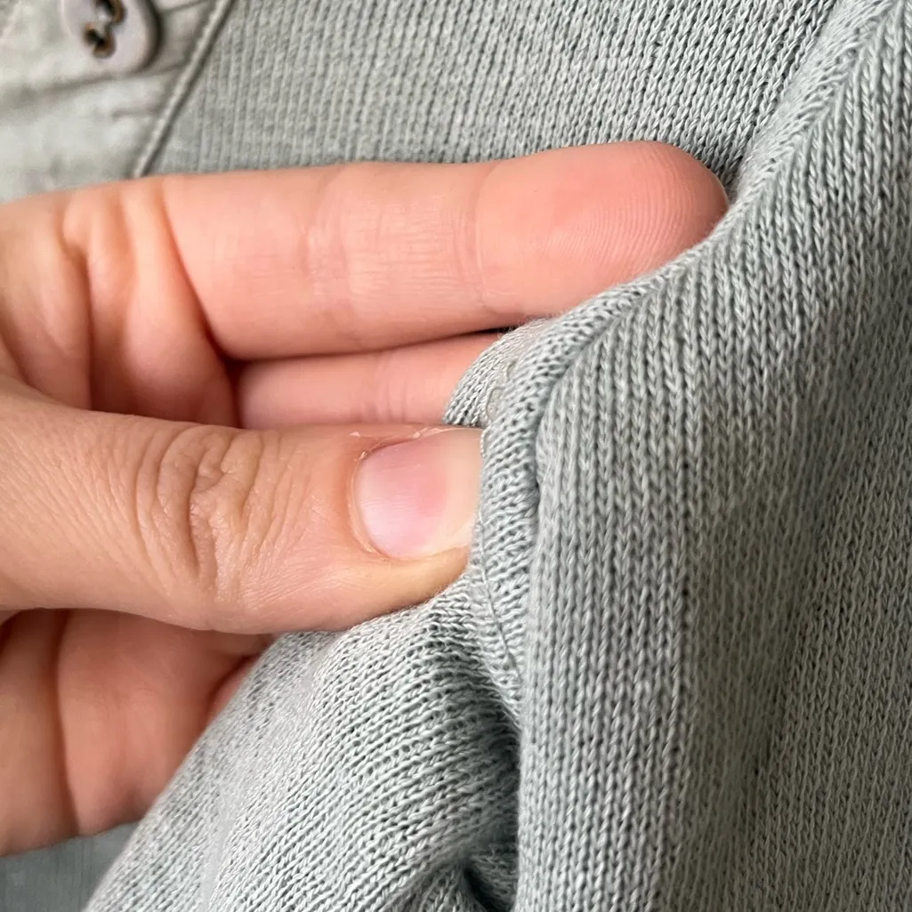 Ulla Johnson Jude Puff Sleeve Sweatshirt in Blue Green Women's Size P - Image 14