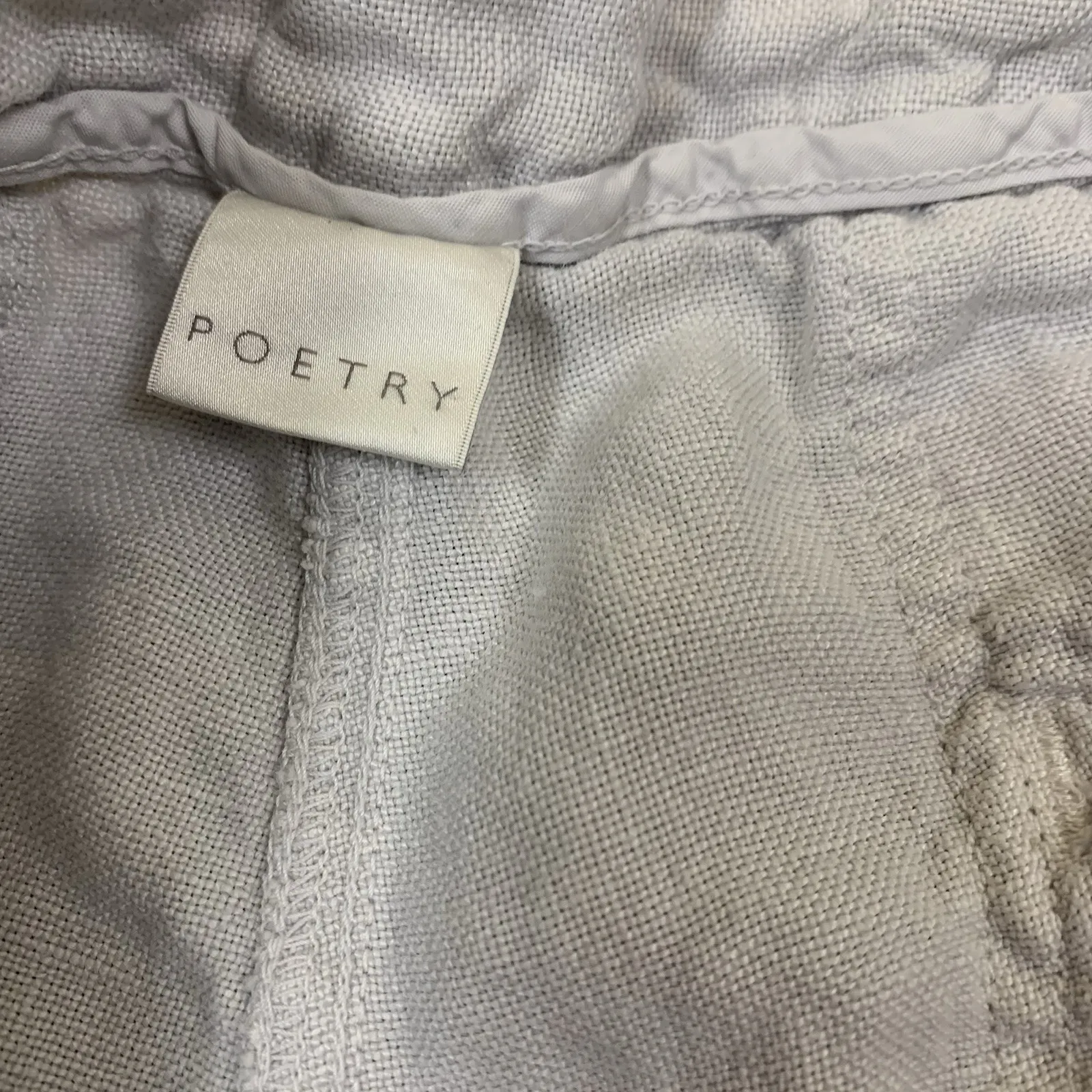 Poetry Linen High Waist Utility Shorts Pockets Relaxed Fit 10 Women's - Image 3