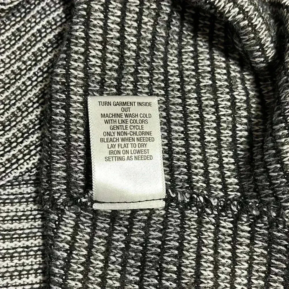 Sunday Boutique Collection Black and White Striped Knit Top Cowl Neck High Low - Image 6