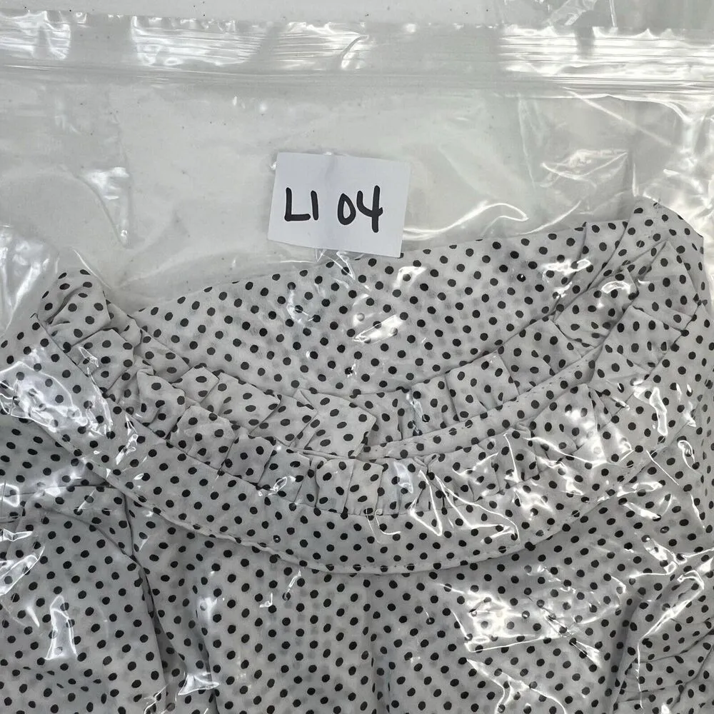 Who What Wear 2X Blouse Top Sleeveless High Neck Polka Dot Ruffle Keyhole Womens - Image 10