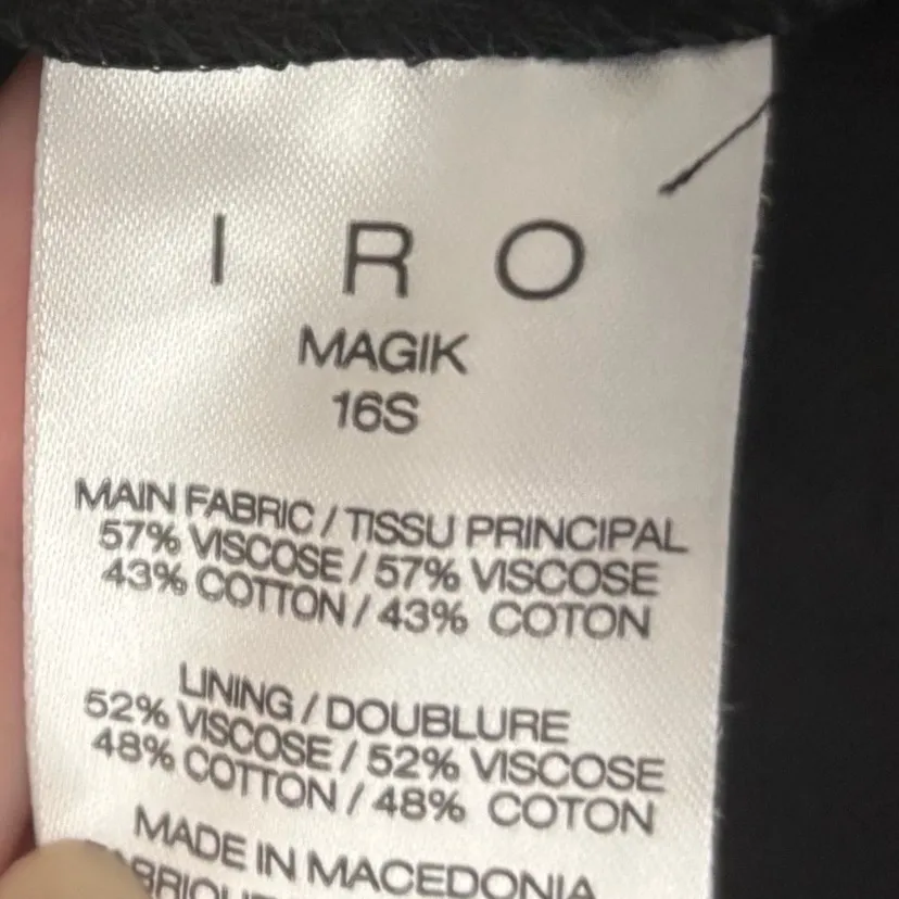 $390 IRO PARIS MAJIK HIGH WAISTED PAPERBAG DRESS SHORTS BLACK FR 38/ US 6 - Image 8