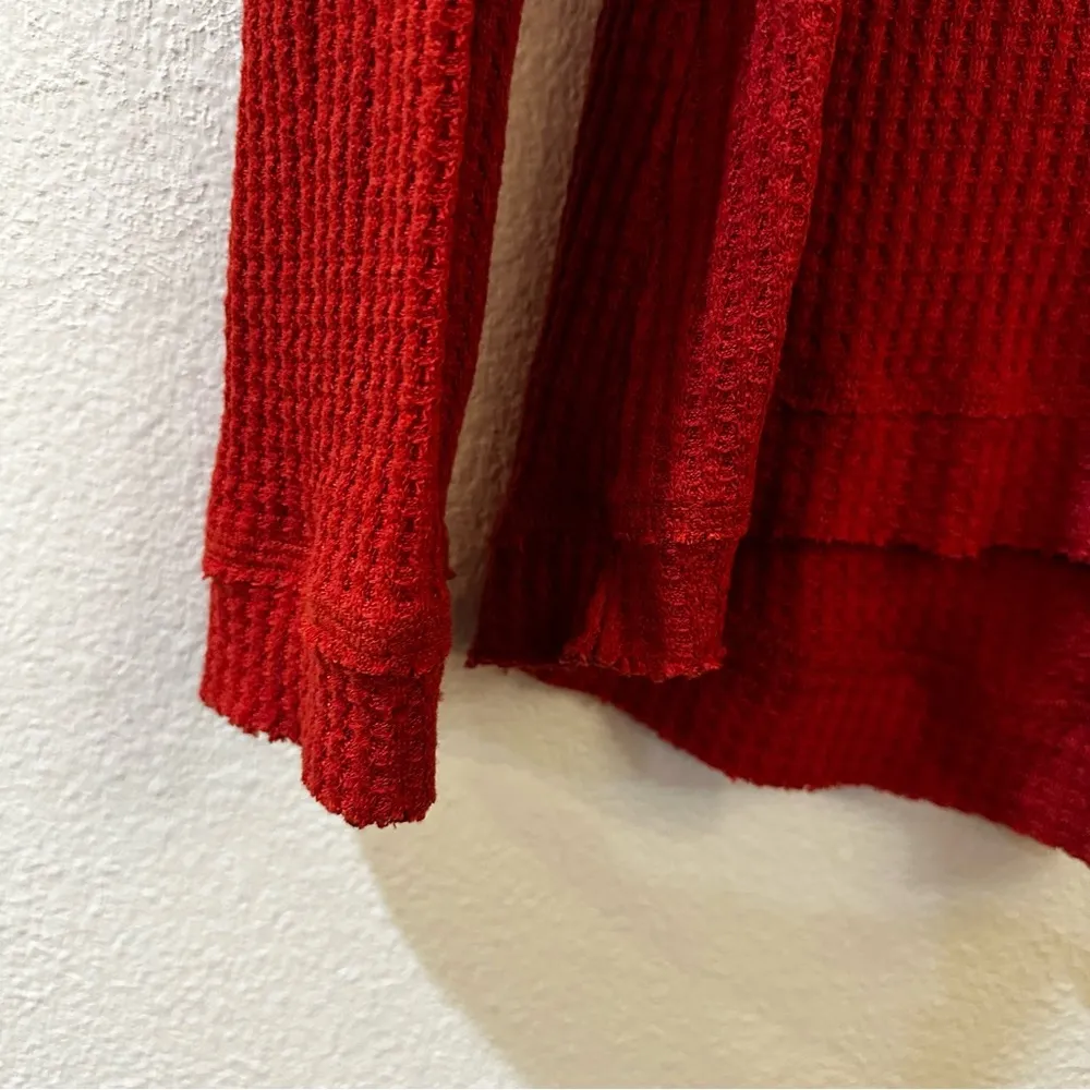 Anthropologie Meadow Rue Rust Waffle Knit Cowl Neck Tunic Sweater Size XS - Image 5