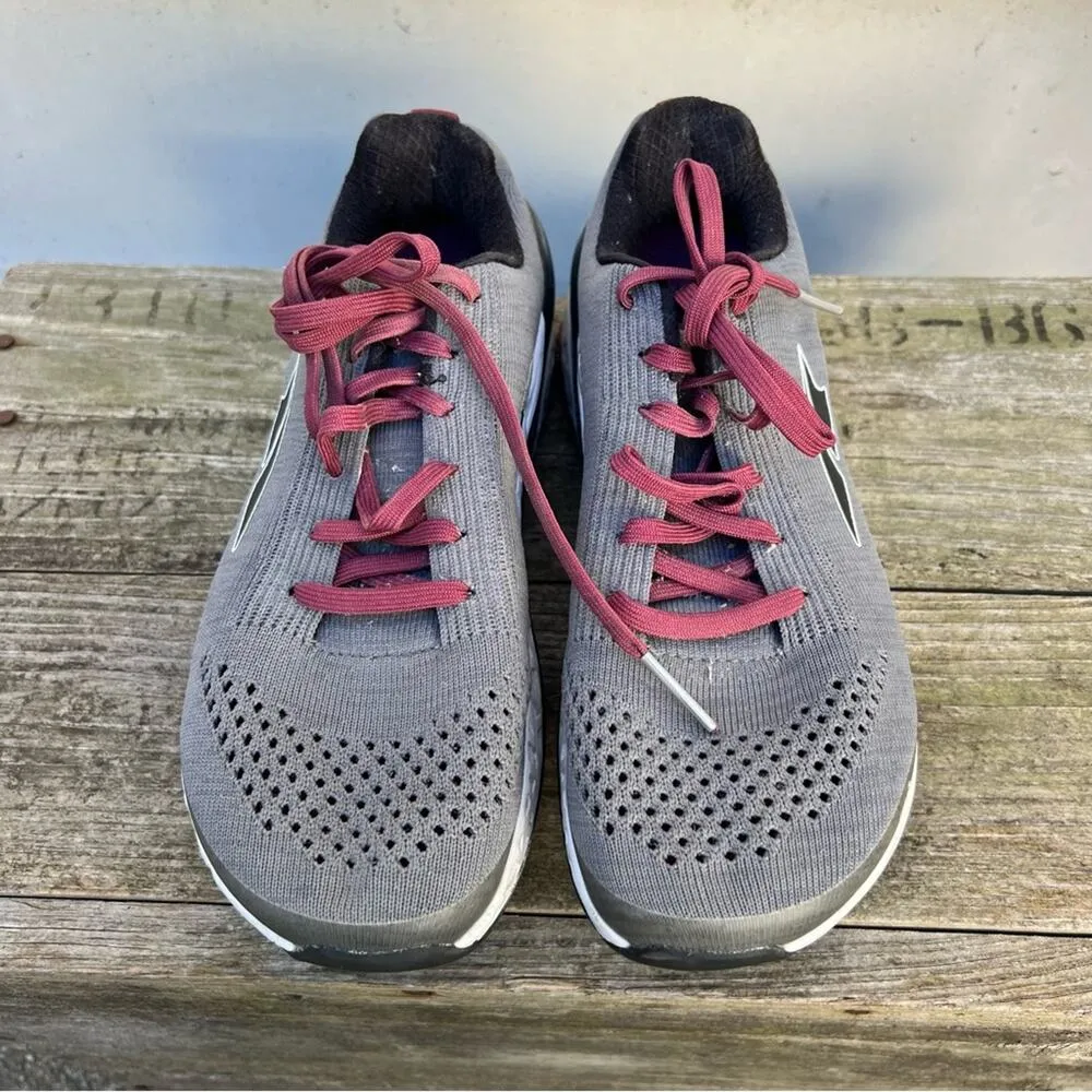 Altra Paradigm 4.5 Gray Maroon Zero Drop Running Shoes Women's 7.5 - Image 2