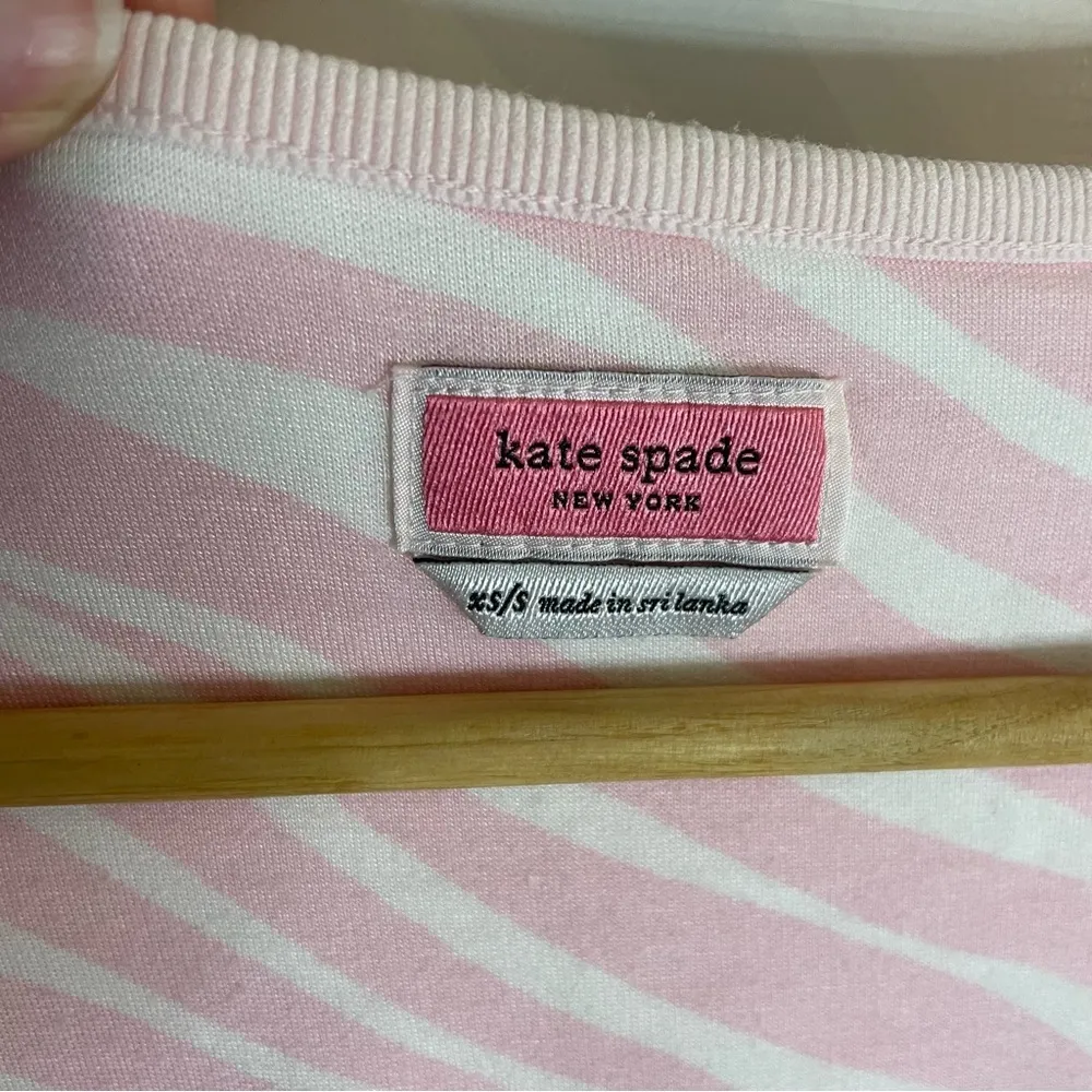 Kate Spade baby petal Pink Zebra Striped Robe Intimates Sleepwear Size XS/S - Image 8