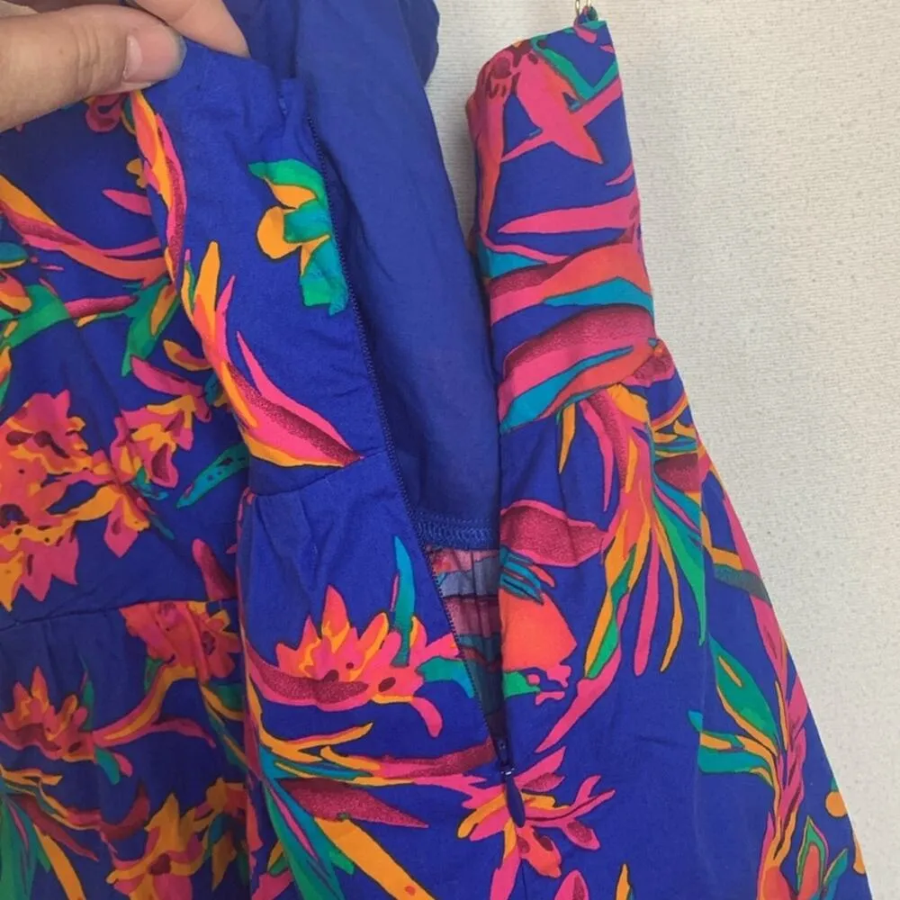 J crew women's size 4 small re imagined tropical blue tank new tie back resort b - Image 9