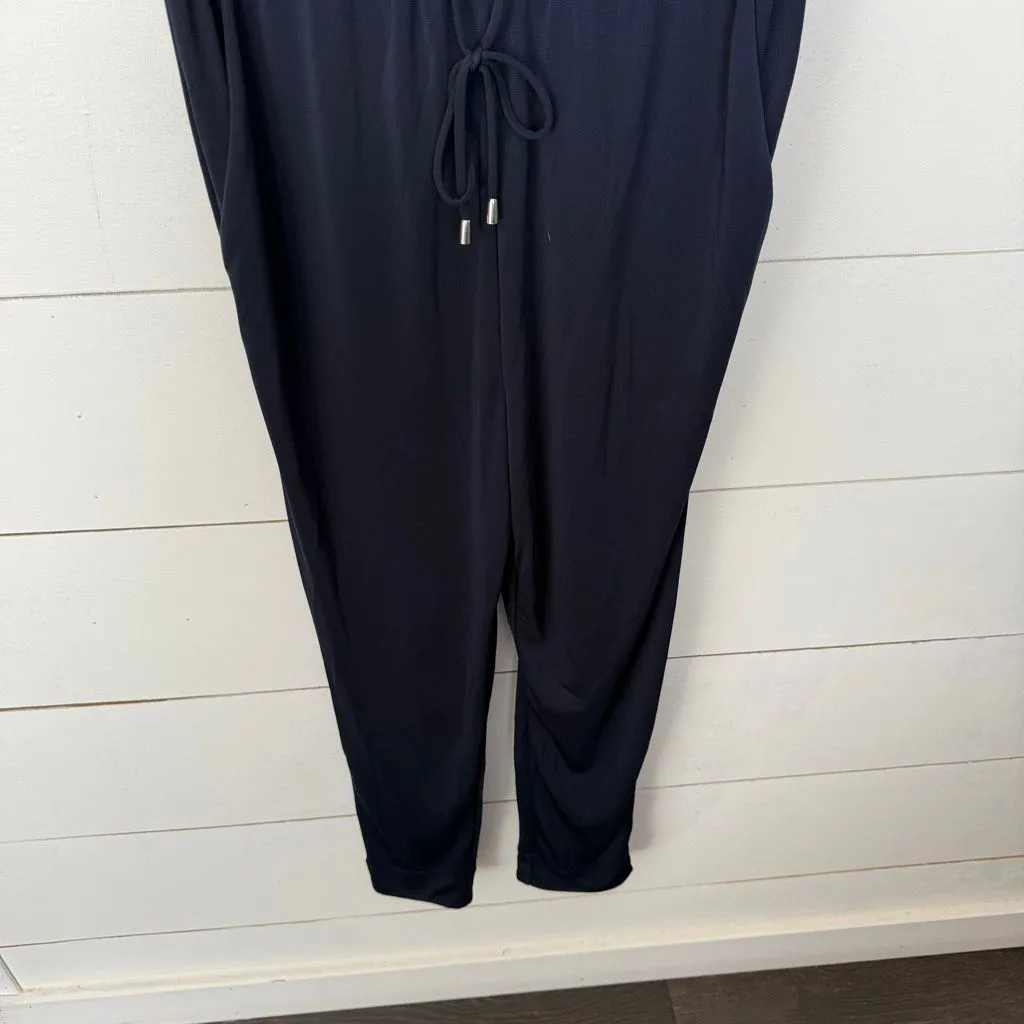H&M Women’s Small Navy Blue Stretchy Jumpsuit - Image 2