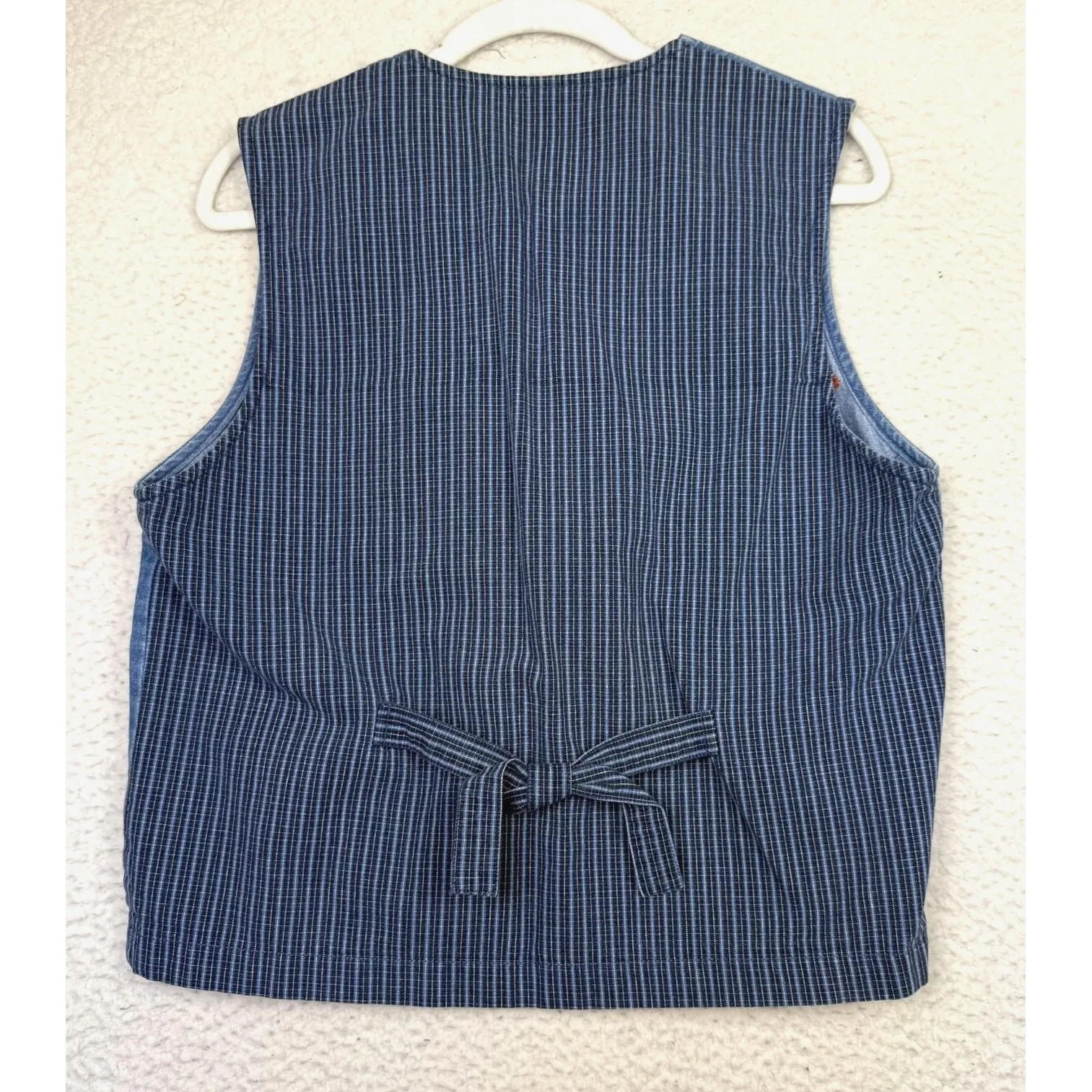 Source Unknown Embroidered Denim Vest Womens Medium Cottagecore Grandmacore Floral Western Boho - Image 2