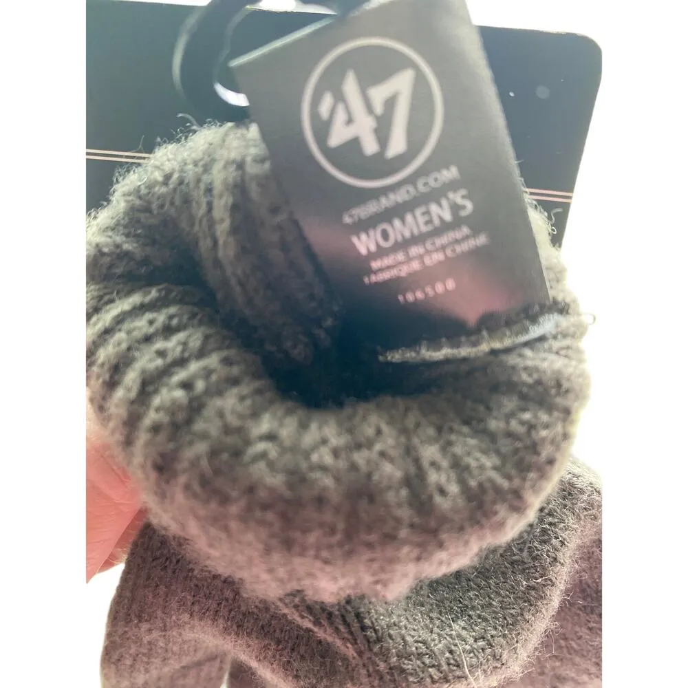 NHL Vegas Golden Knight Big Logo Gloves Gray Hockey Winter Women's One Size NWT - Image 4