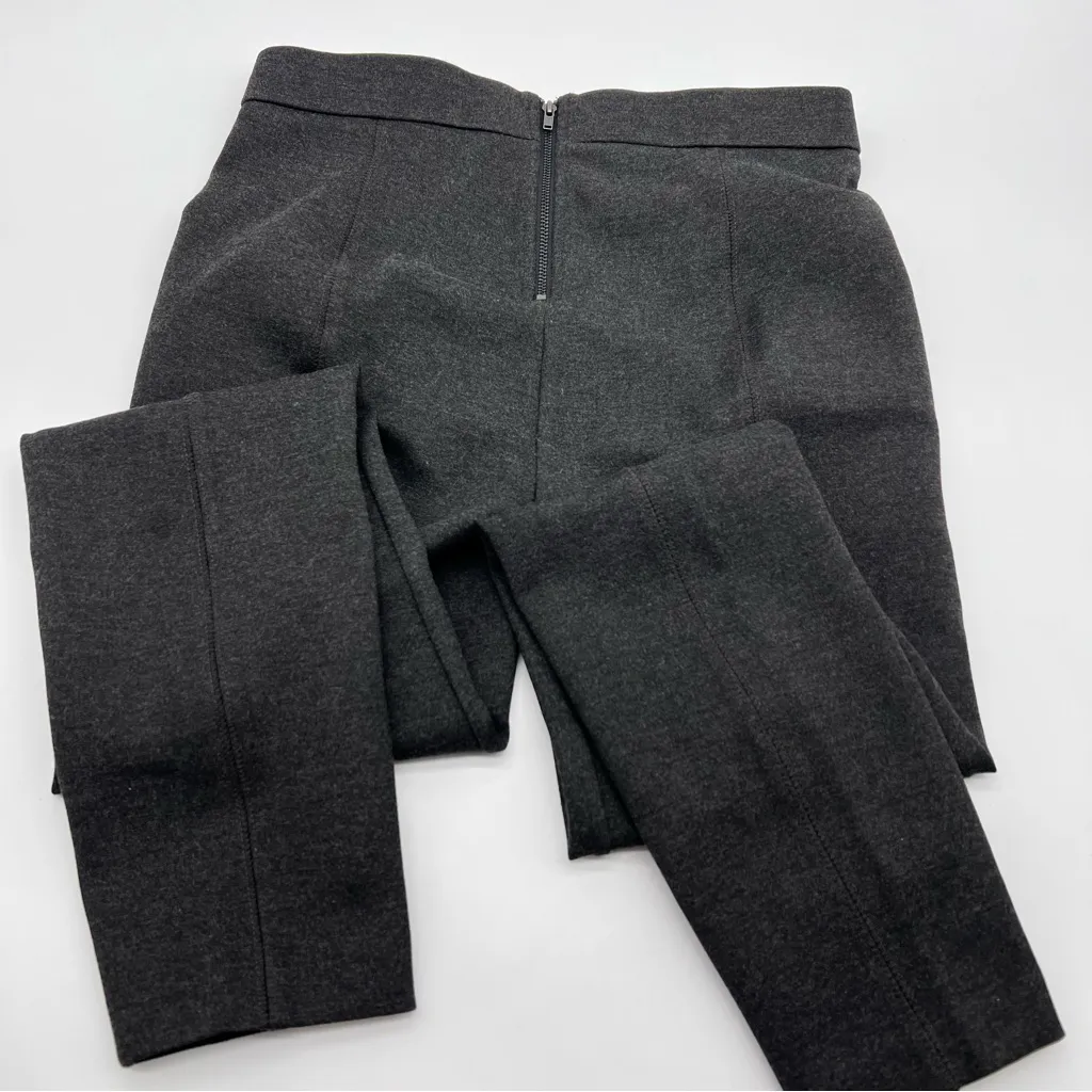 J. Crew Pixie Women’s Charcoal Gray Cigarette Pants w/Seams Down Back of Thighs - Image 6