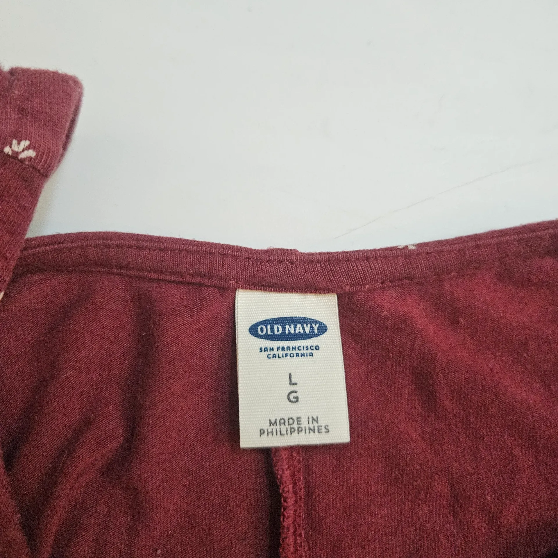 Old Navy Burgundy Patterned Sleeveless Swing Dress Sz L - Image 4