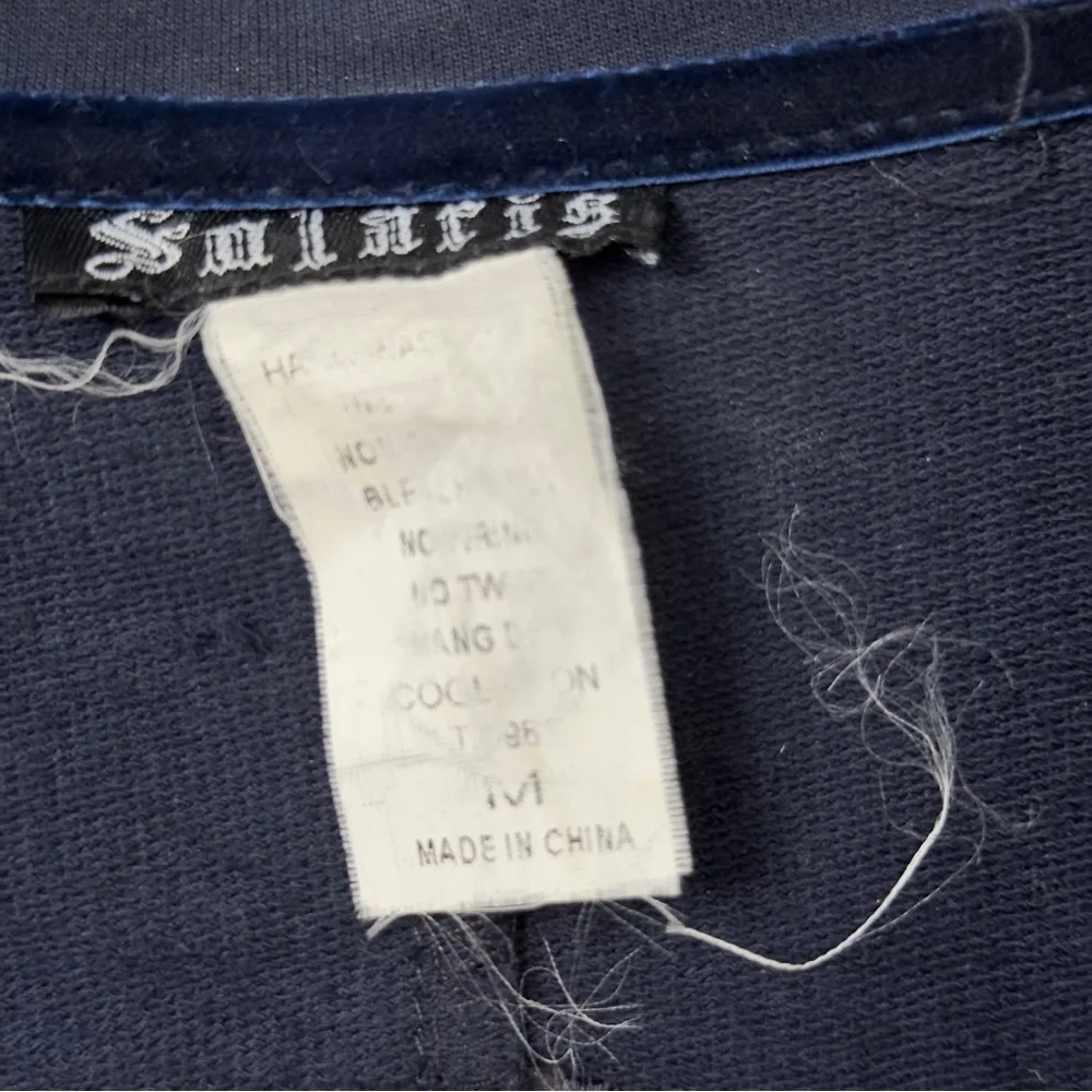 Military Style Chic Navy Trench Coat with Gold Buttons Medium Blue - Image 9