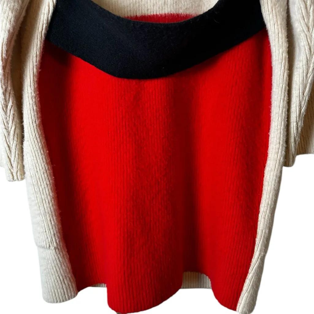 Pier Antonio Gaspari Womens Pea Coat Cardigan Coatigan Size 38 Italy Red - Image 8