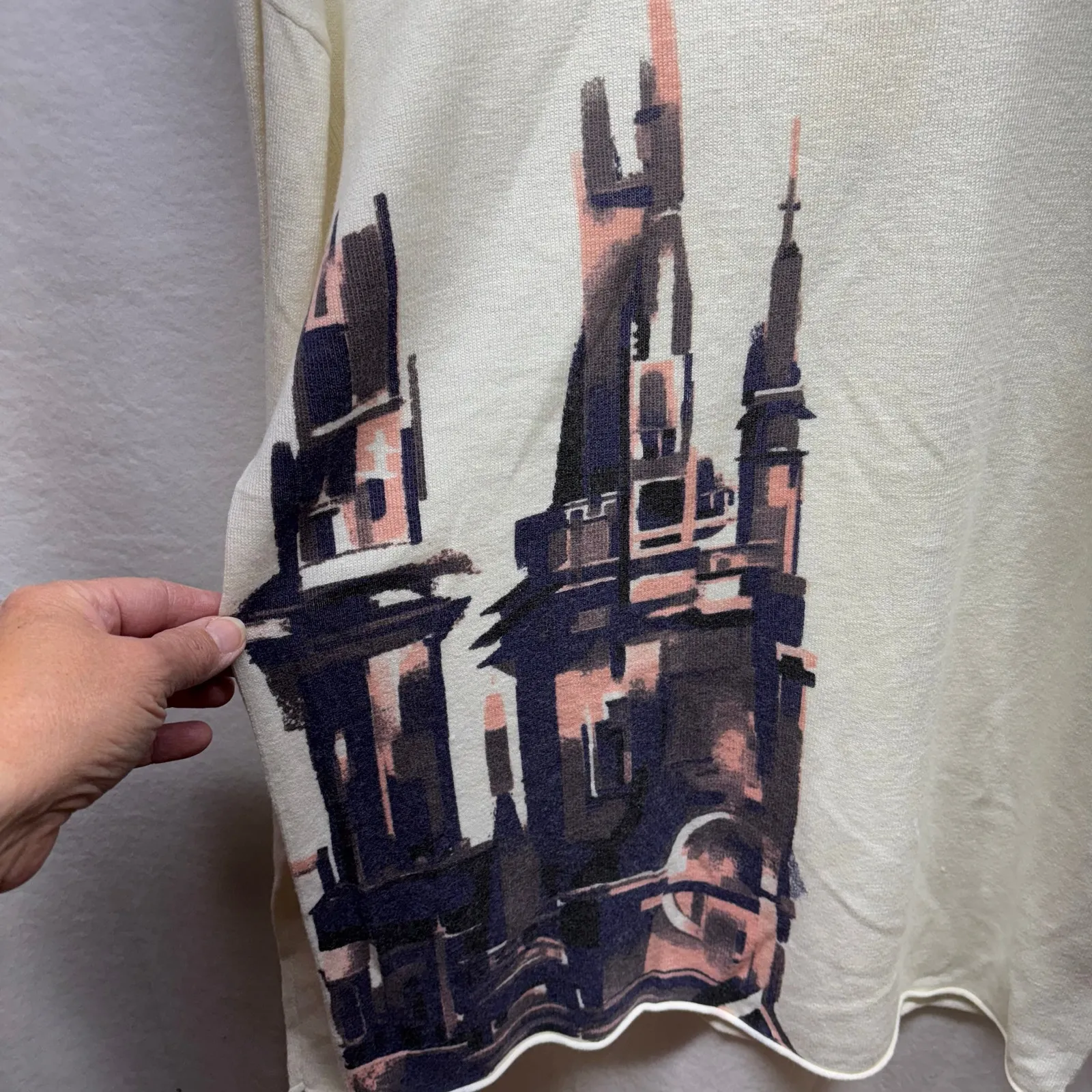 Kingdom Couture Disney Castle Cream Sweater - Image 2