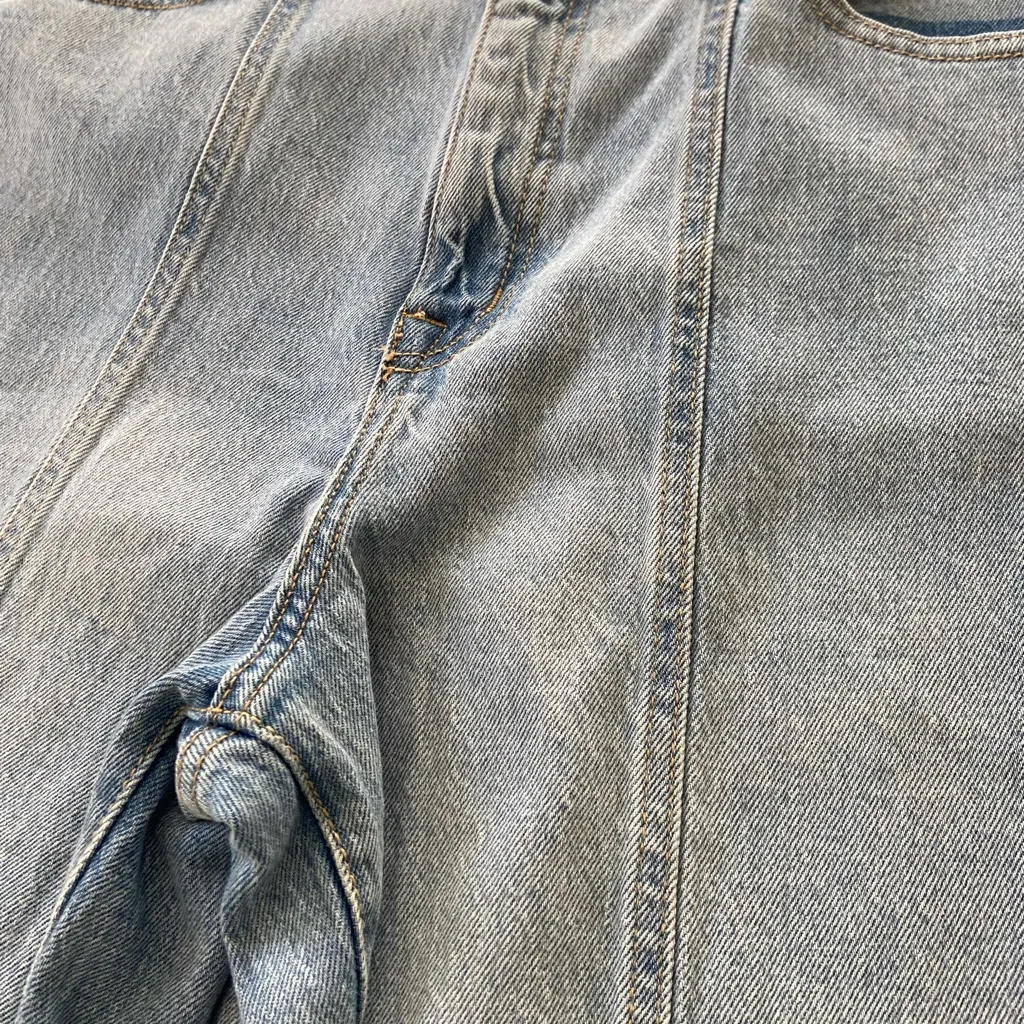 A New Day High Rise Tapered Leg Light Wash Jeans Front Seams Size 12/31R 90’s - Image 8