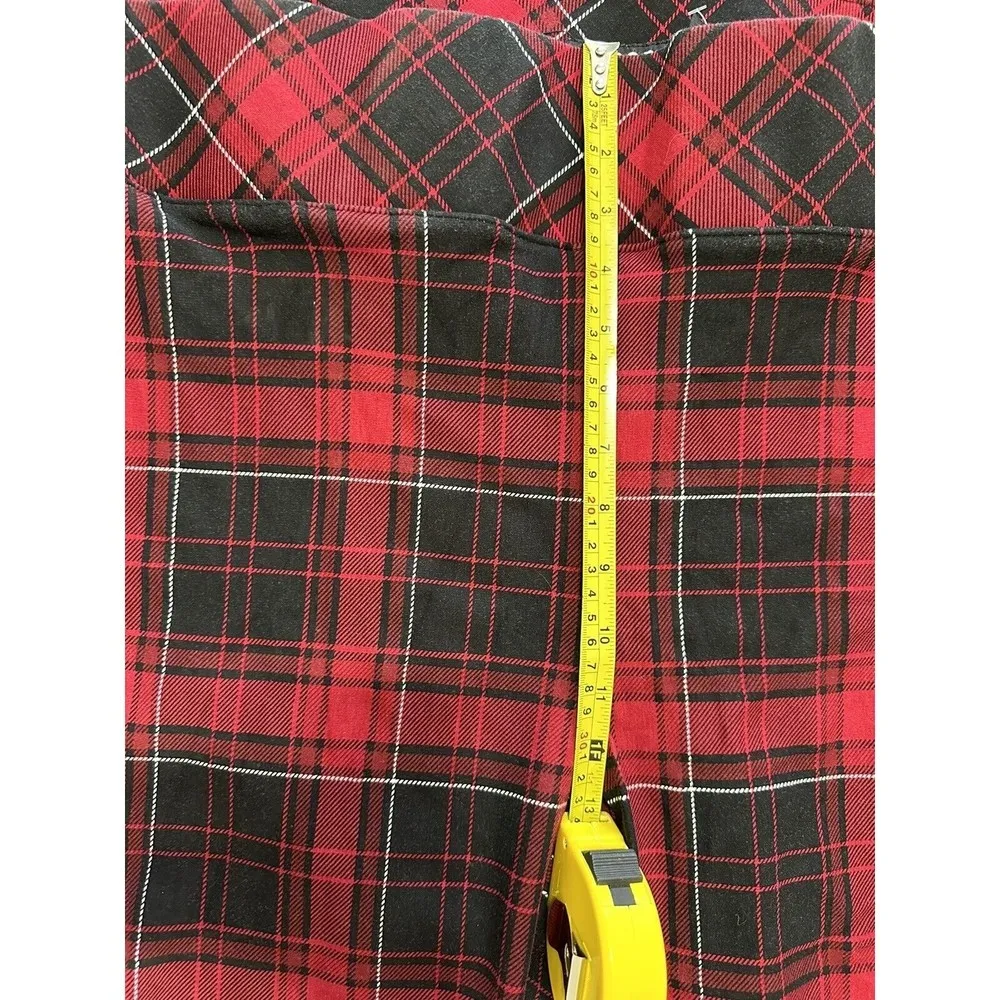 Torrid Womans Sz 4R Premium Ponte Red Plaid Pixie Pants Comfort NWOT - Image 10