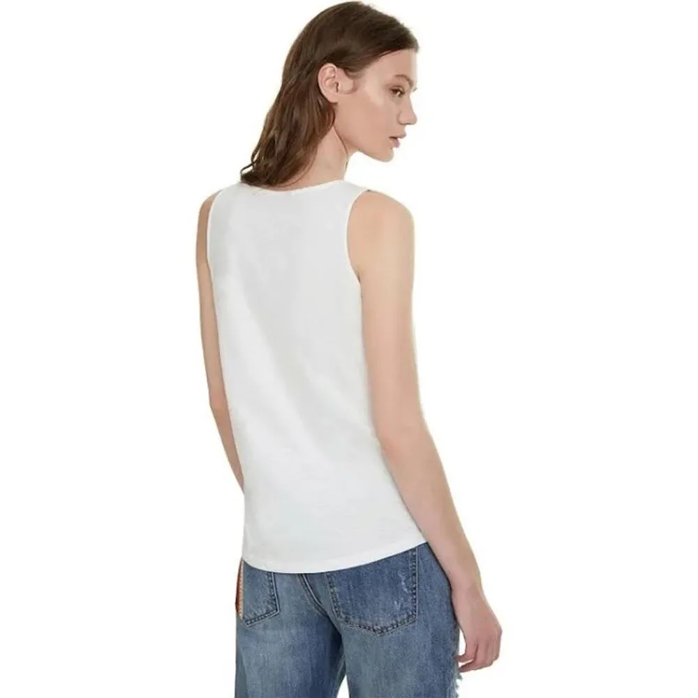 Desigual Beaded Heart Tank Magic Graphic US Small New - Image 2