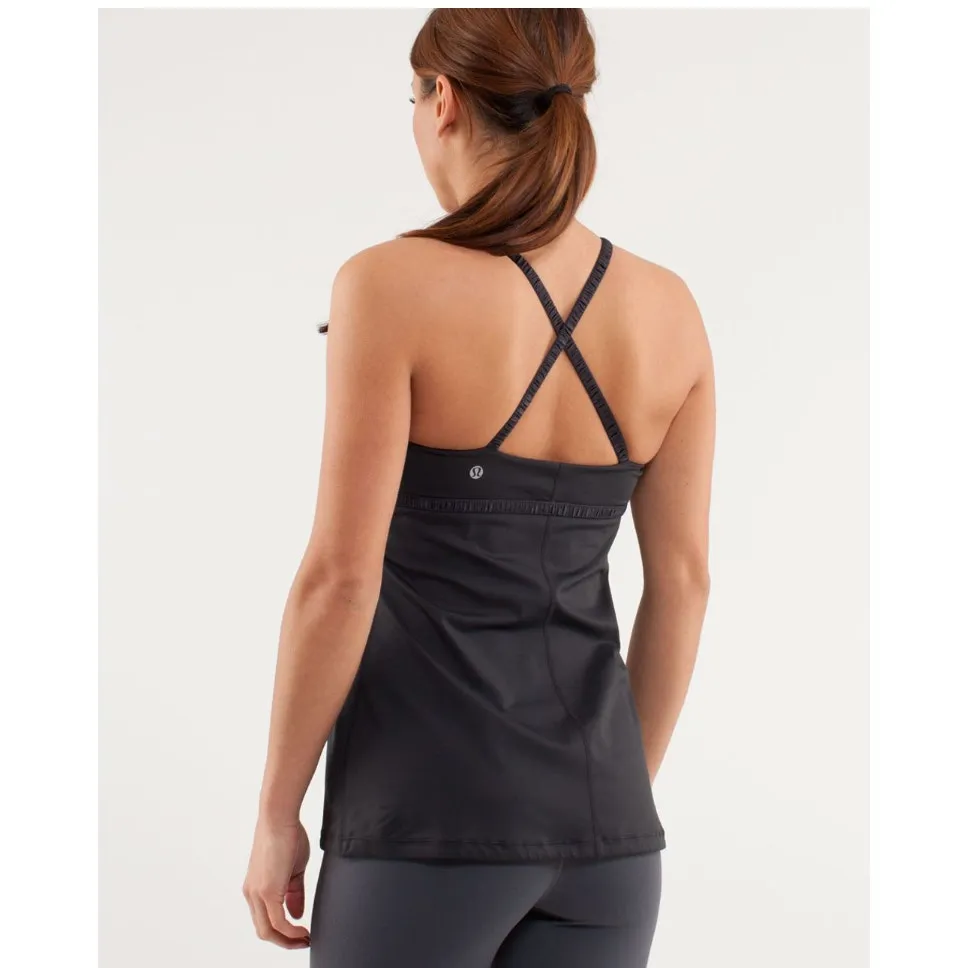 Lululemon Dance Strap Tank Black Top Criss Cross Size 6 Small Yoga Activewear - Image 5