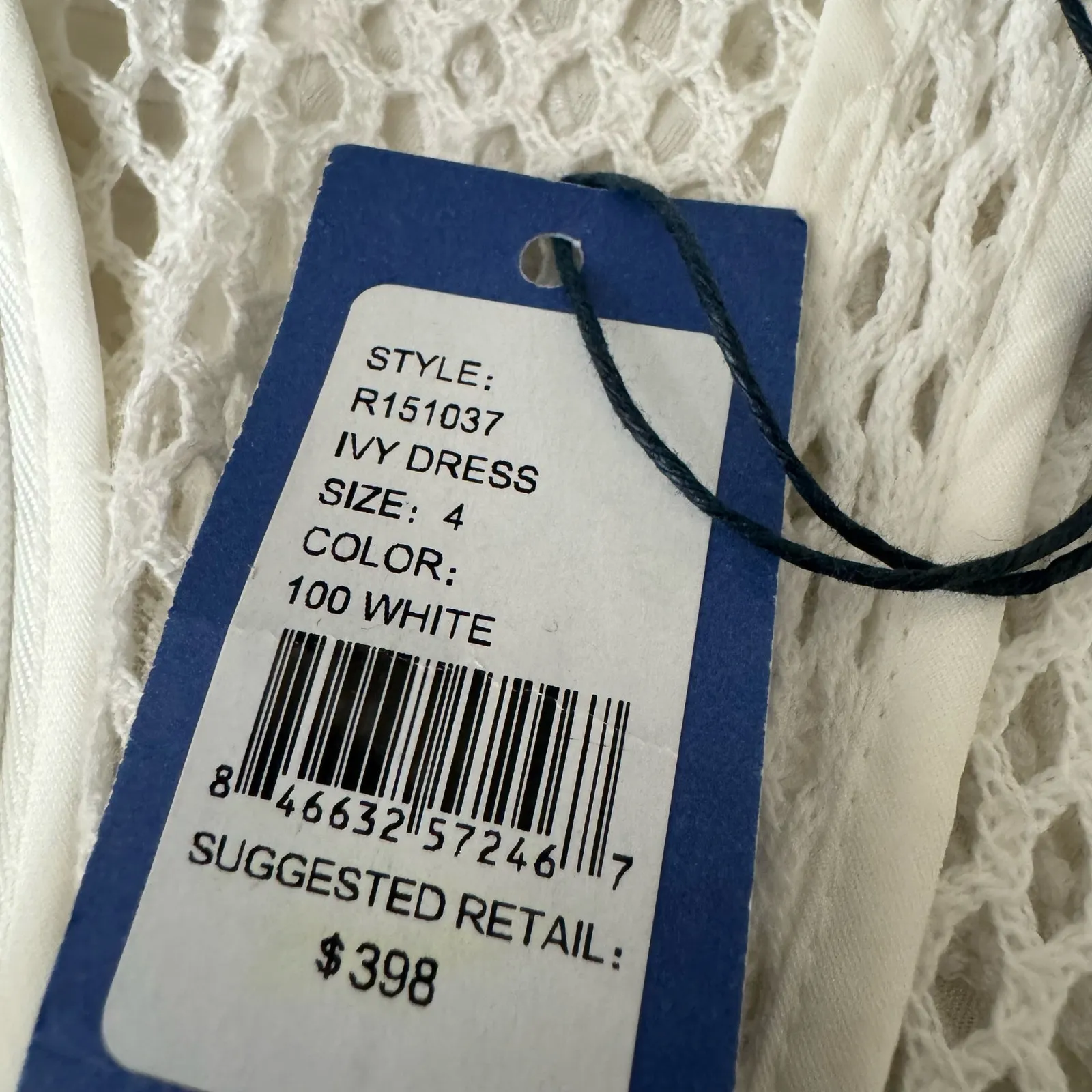 Rebecca‎ Minkoff White Ivy Embroidered Zip Sheer Mesh Dress Size 4 NWT $398 - Image 8