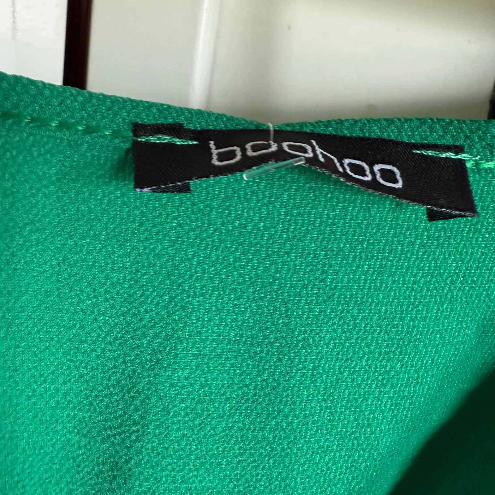 Boohoo Womens Dress Emerald Green Faux Wrap Maxi Dress Short Sleeve‎ NEW - Image 9