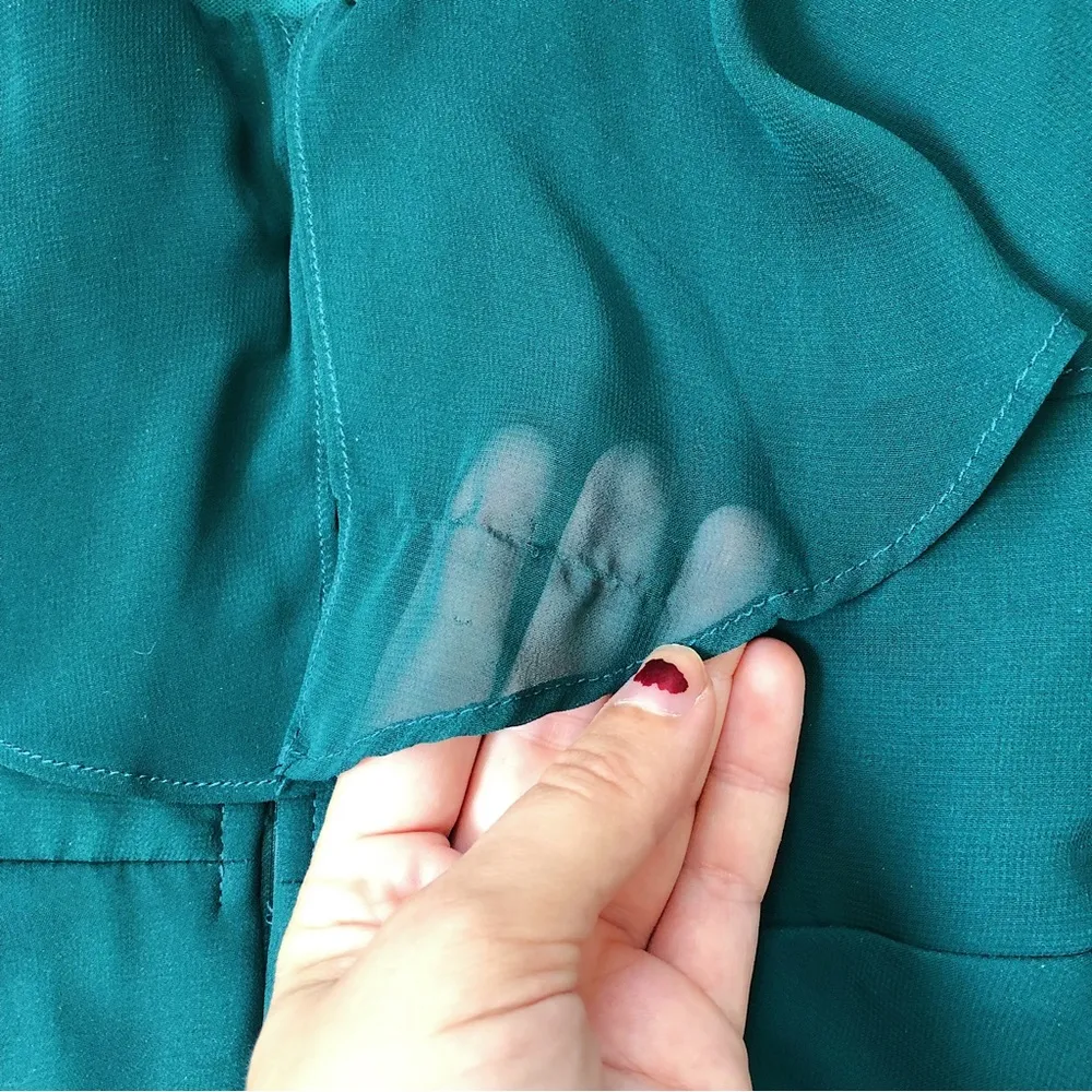 Birdy Grey • Jane Convertible Chiffon Dress bridesmaid formal Emerald green gown - Image 14