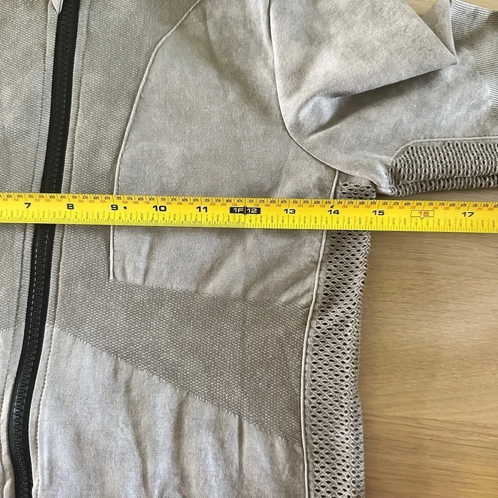 Blanc Noir Jacket Super Nova Seamless Taupe Brown Full Zip Activewear medium - Image 10