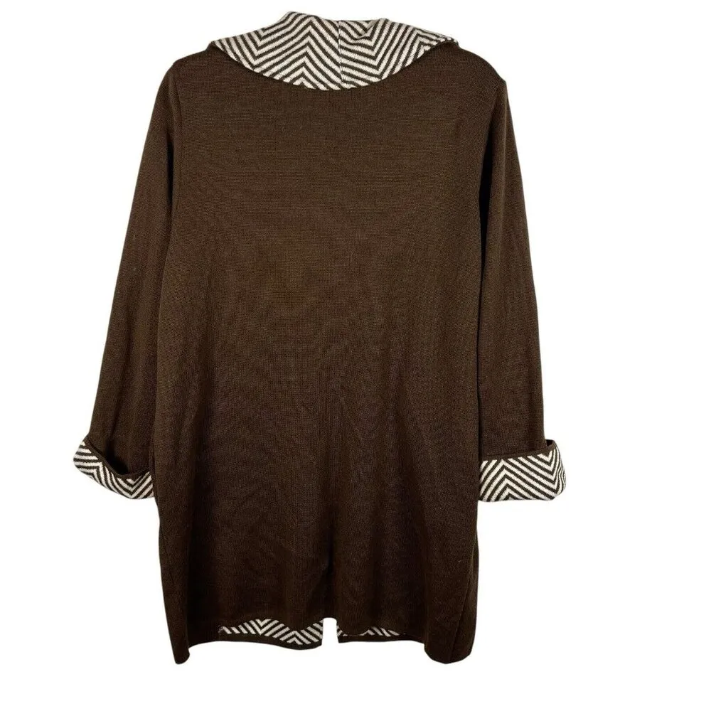 Vintage Altra Made In Italy MerinoWool Sweater & Skirt Set Brown Women’s Size 10 - Image 4