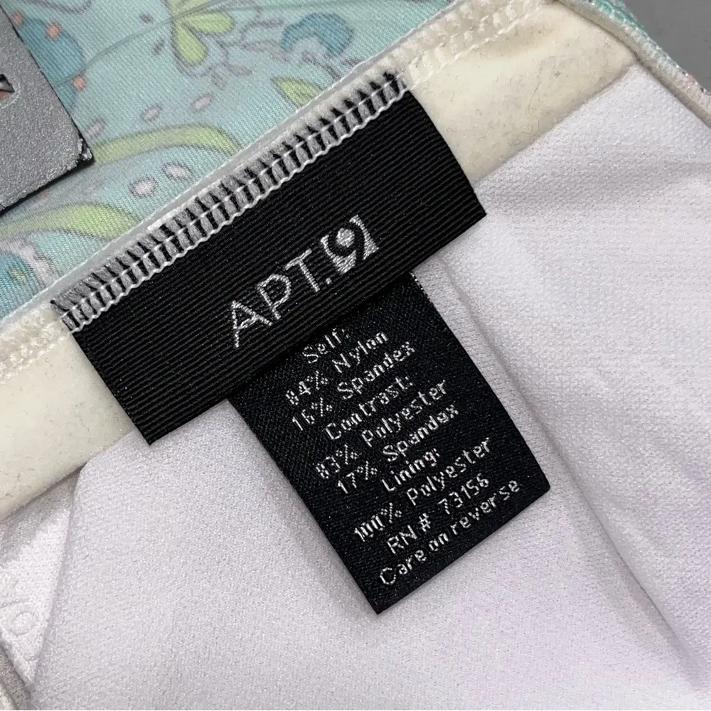 NEW APT. 9 Floral Flounce Bandeau Bikini Swim Top size Large - Image 9