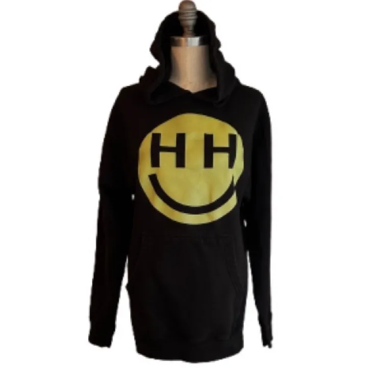 Happy Hippie Foundation Miley Cyrus Unisex Black Pullover Hoodie Smiley Face S - Image 10