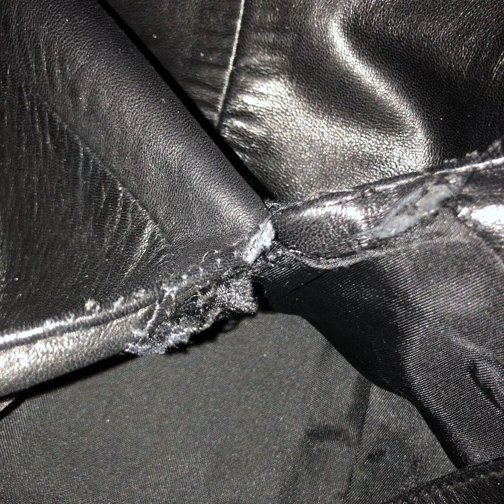 Siena Leather Skirt Womens 6 Used Black - Image 6